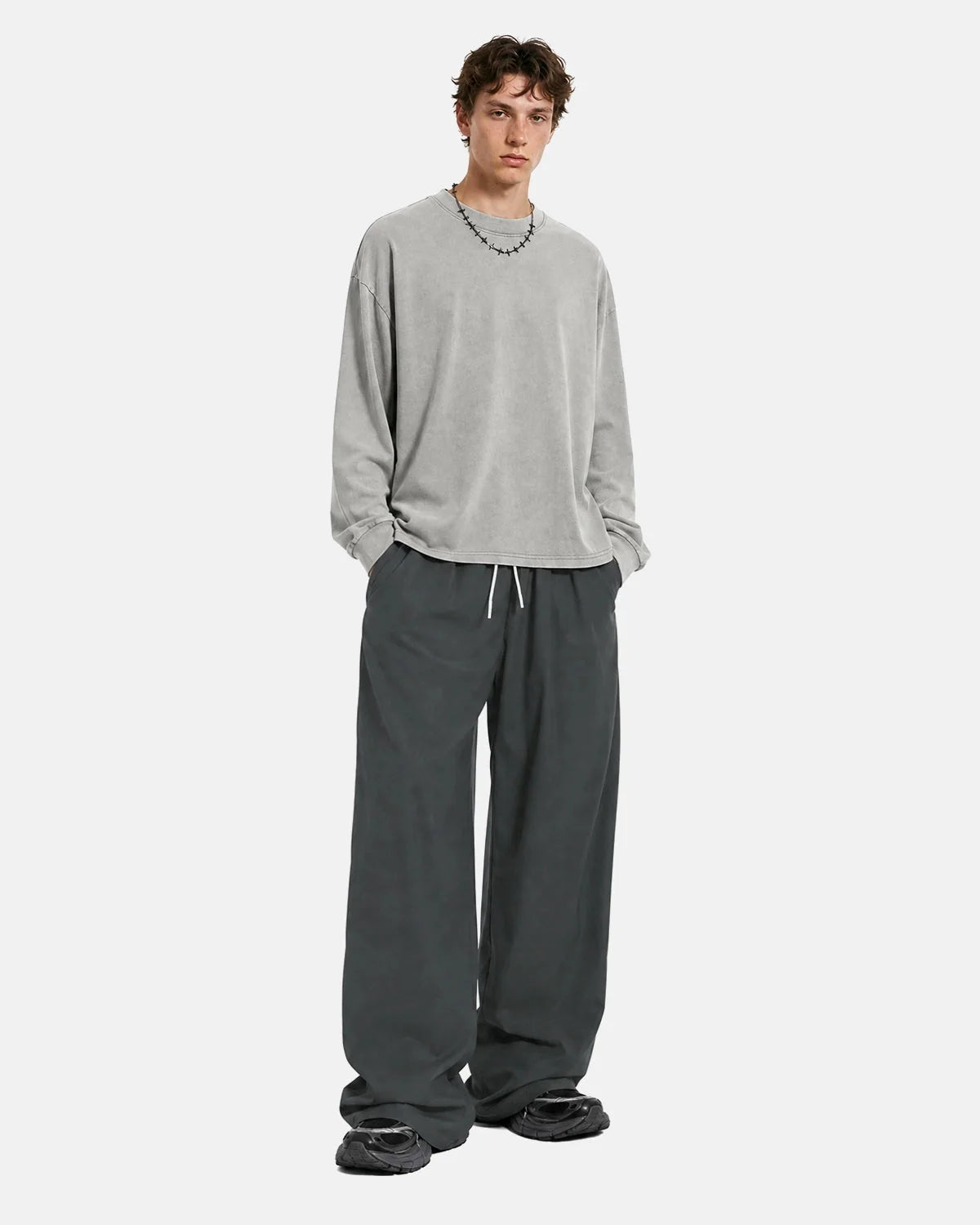 Omygoods AirFlow Cooling Wide-Leg Pants