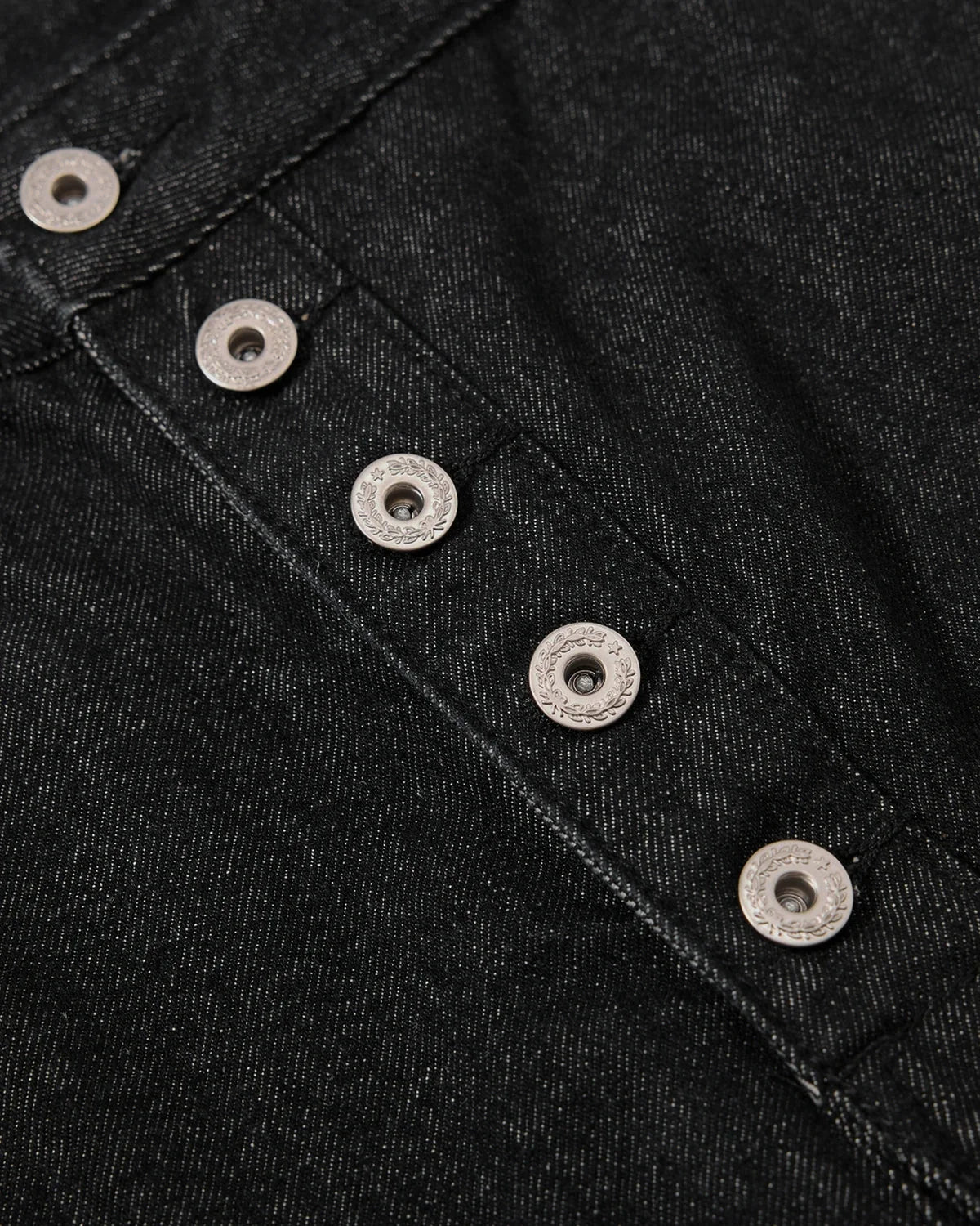 Omygoods Asymmetric Button Raw Denim Jorts