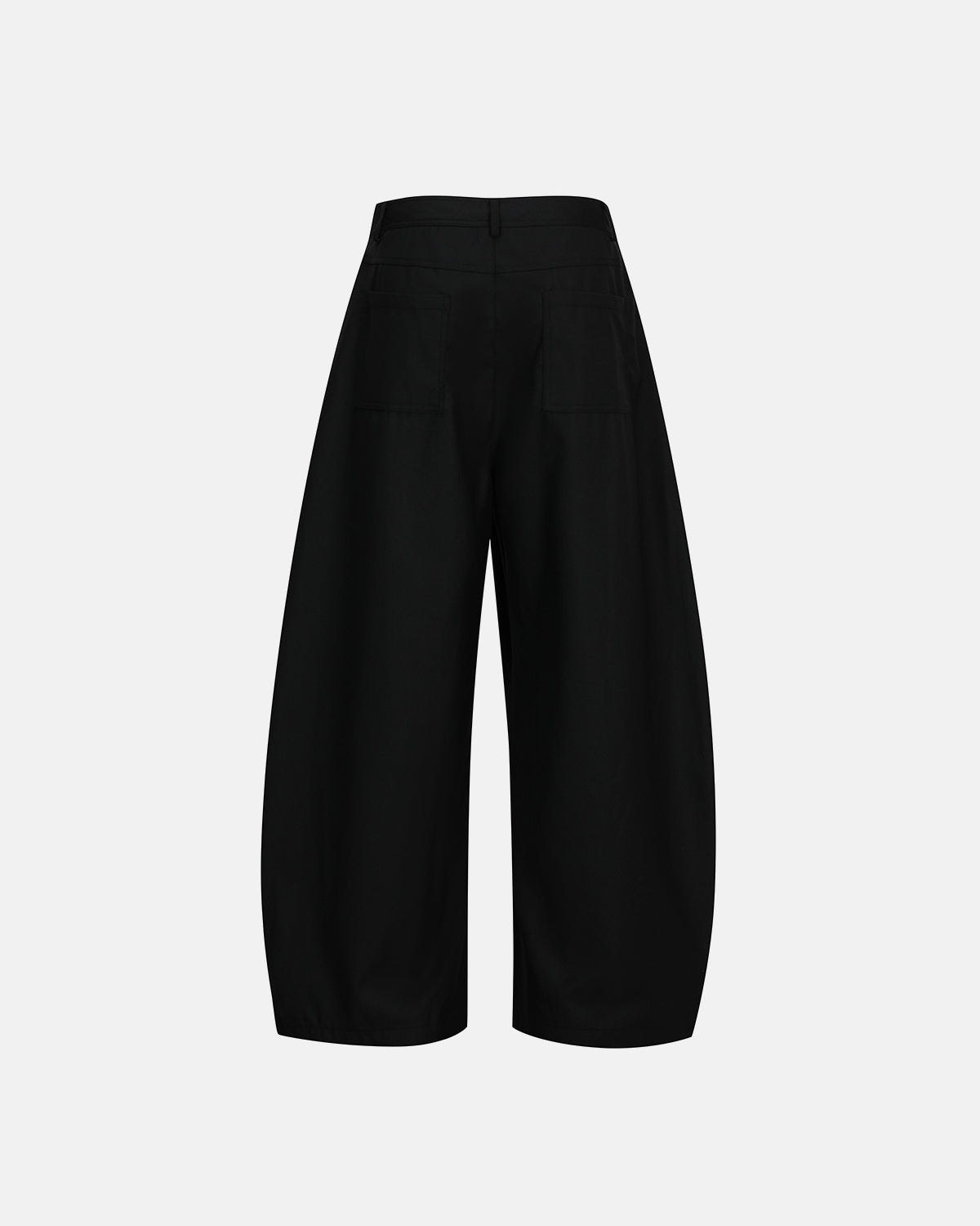Omygoods Asymmetric Pleated Barrel-Leg Suit Pants