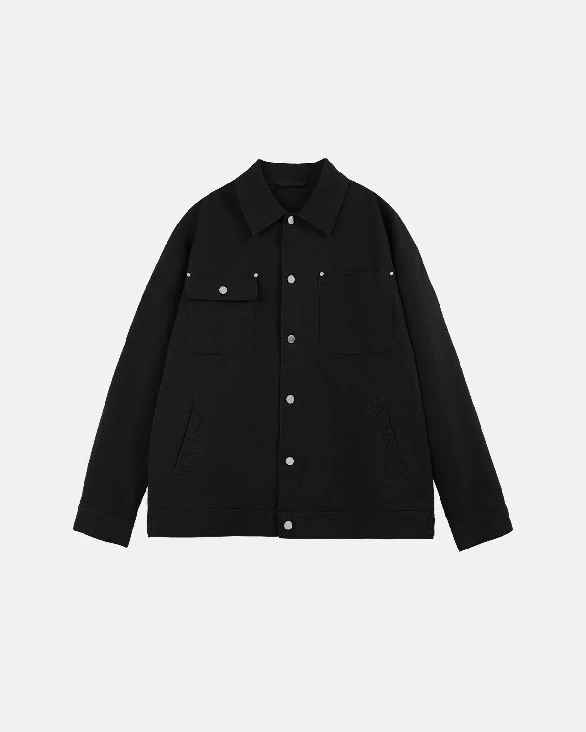 Omygoods Asymmetric Pocket Workwear Jacket