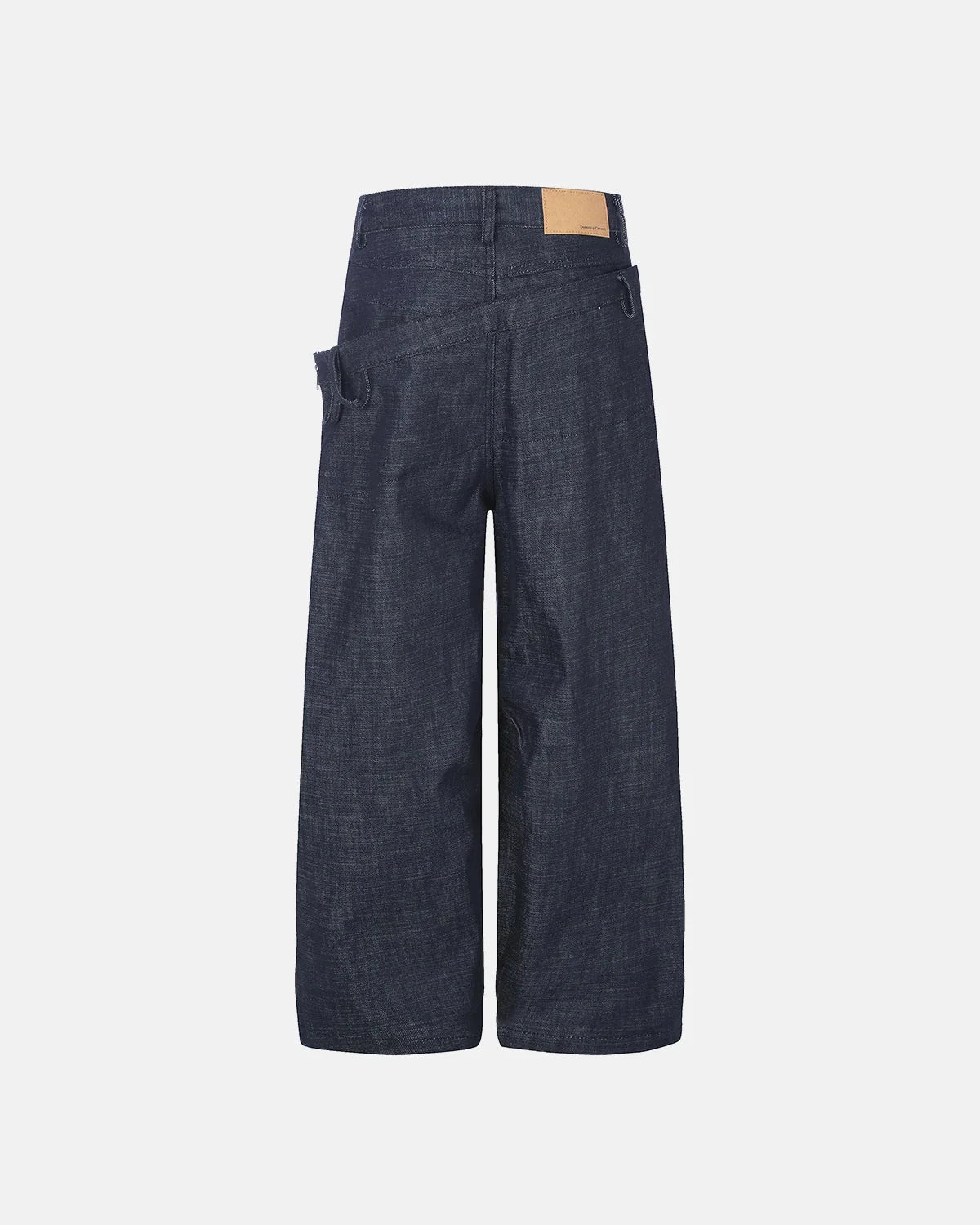 Omygoods Asymmetric Wrap Waist Baggy Jeans