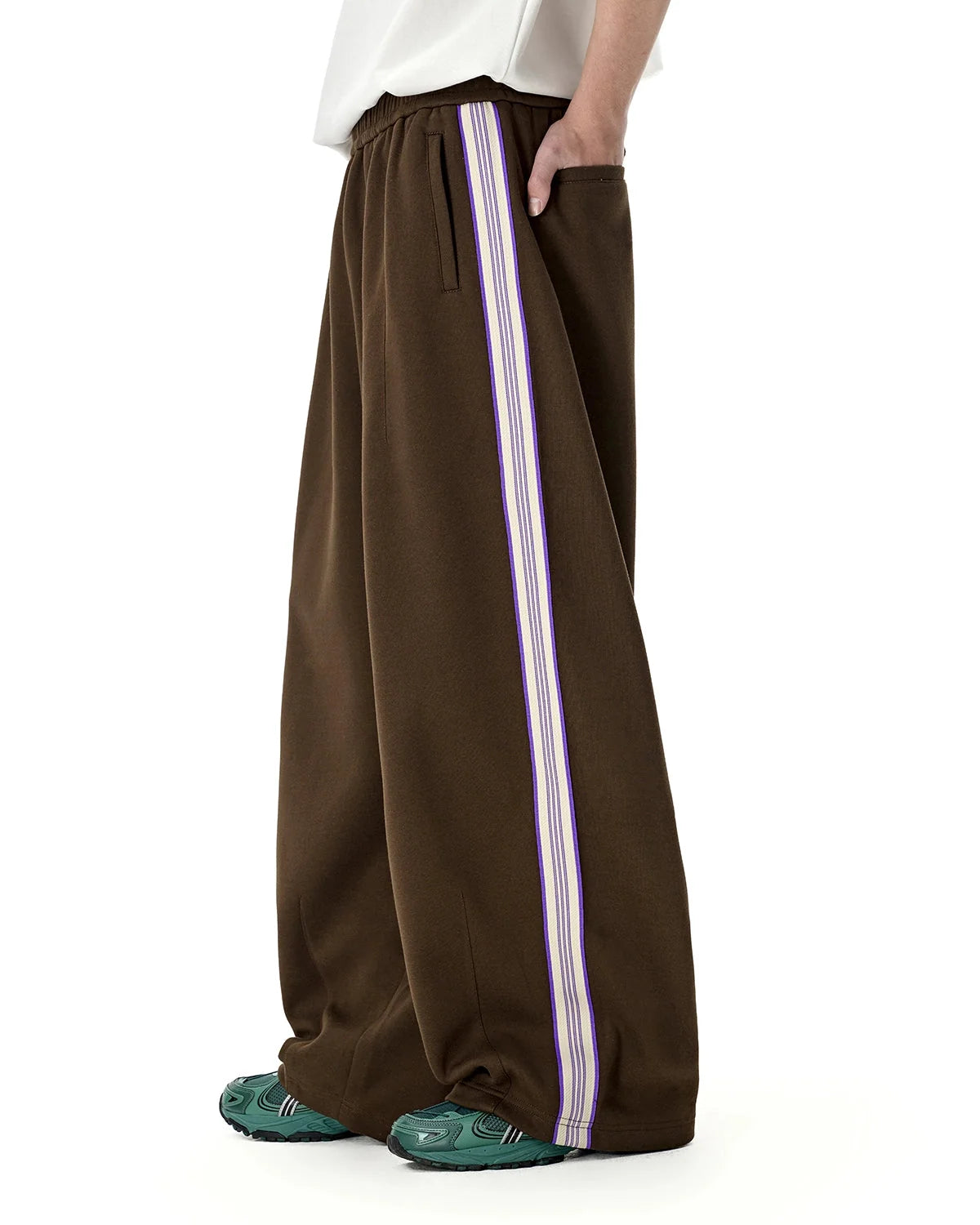 Omygoods Athleisure Wide Leg Baggy Pants