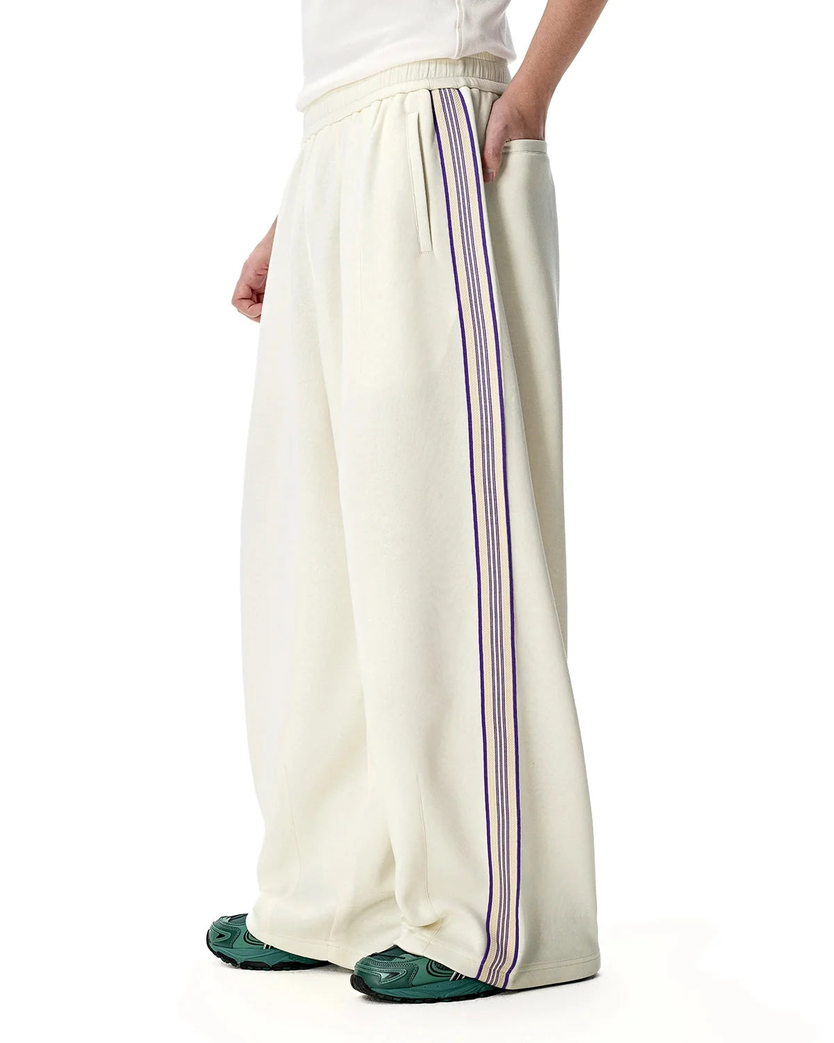 Omygoods Athleisure Wide Leg Baggy Pants