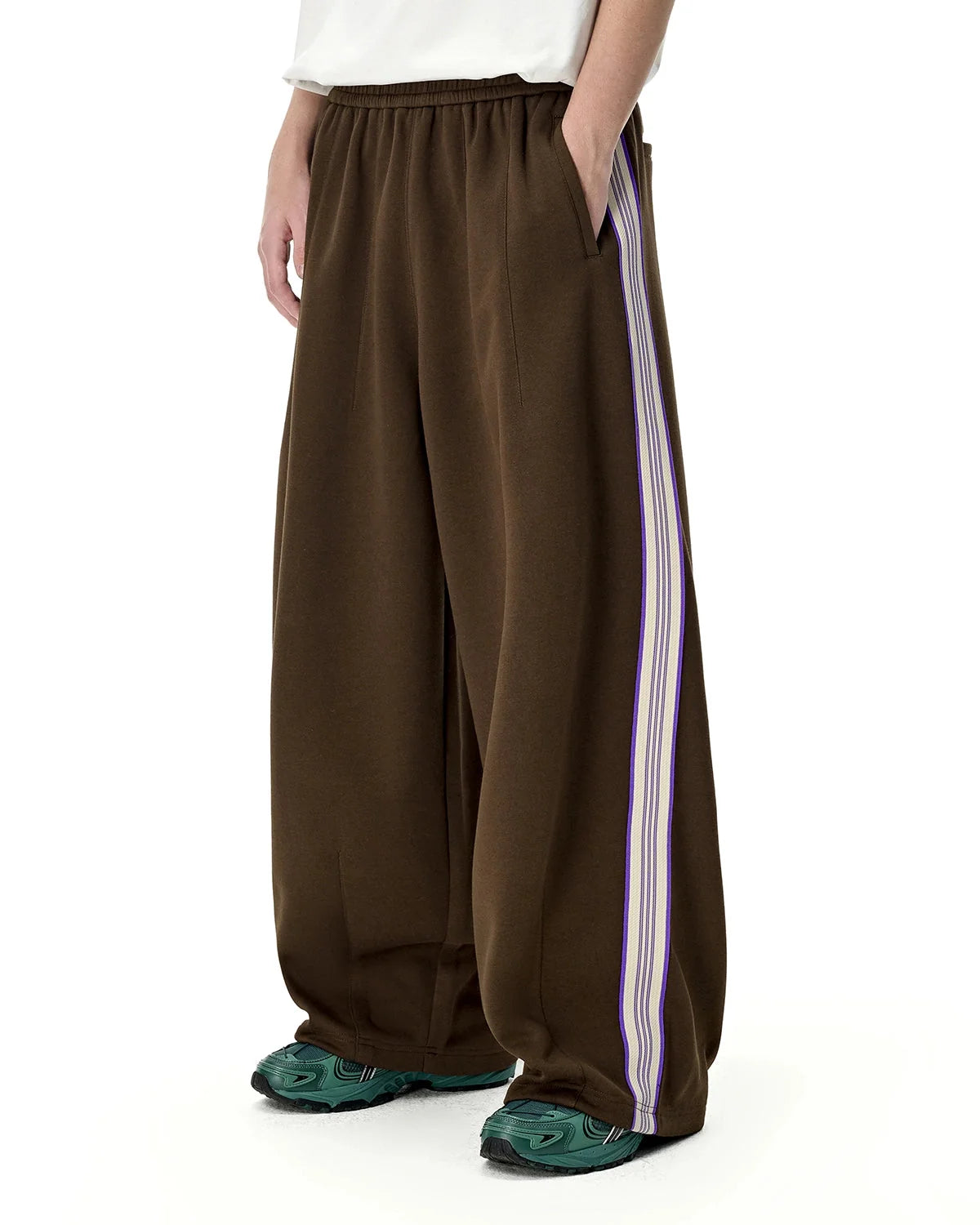 Omygoods Athleisure Wide Leg Baggy Pants