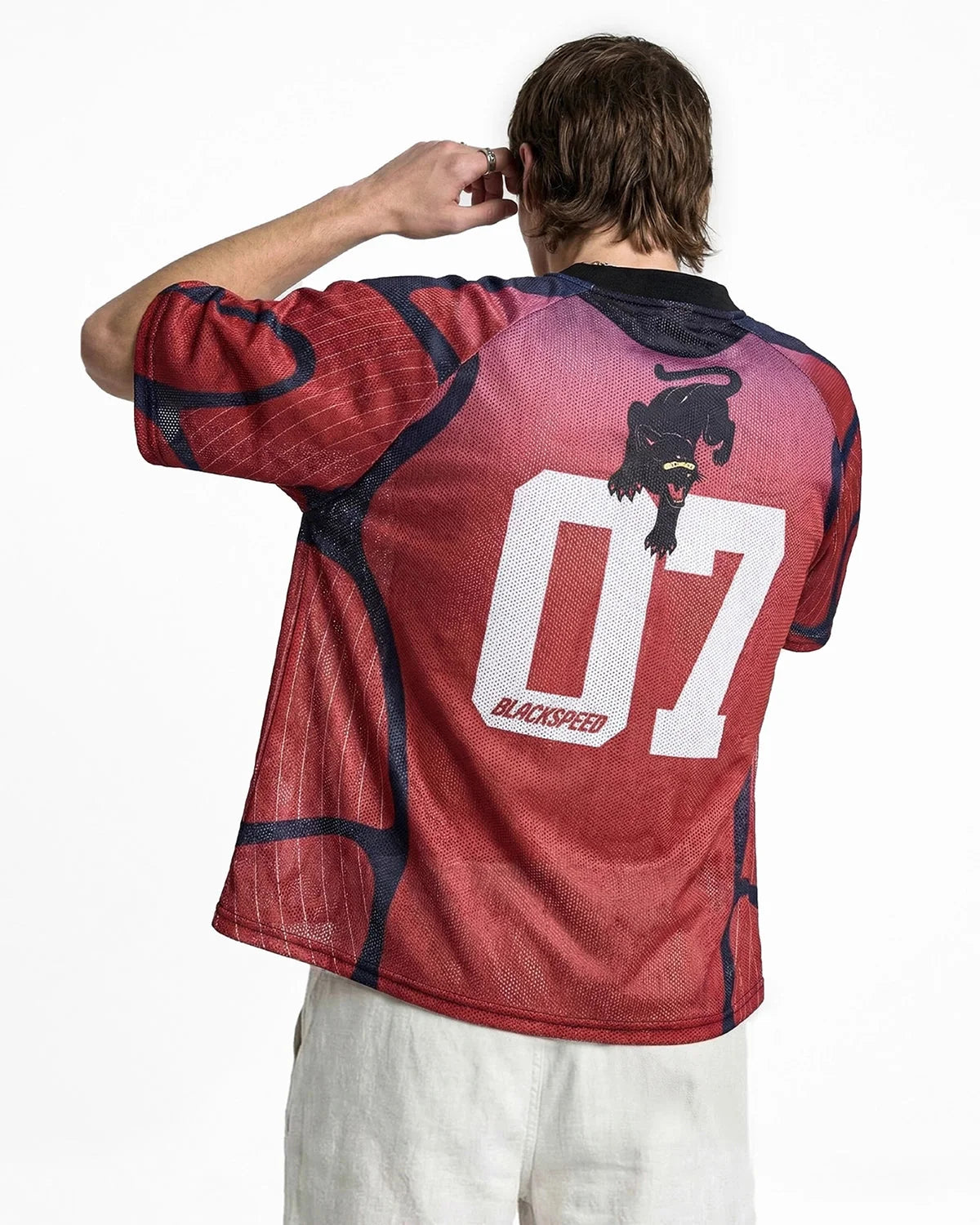Omygoods Athletic Panel Mesh Jersey