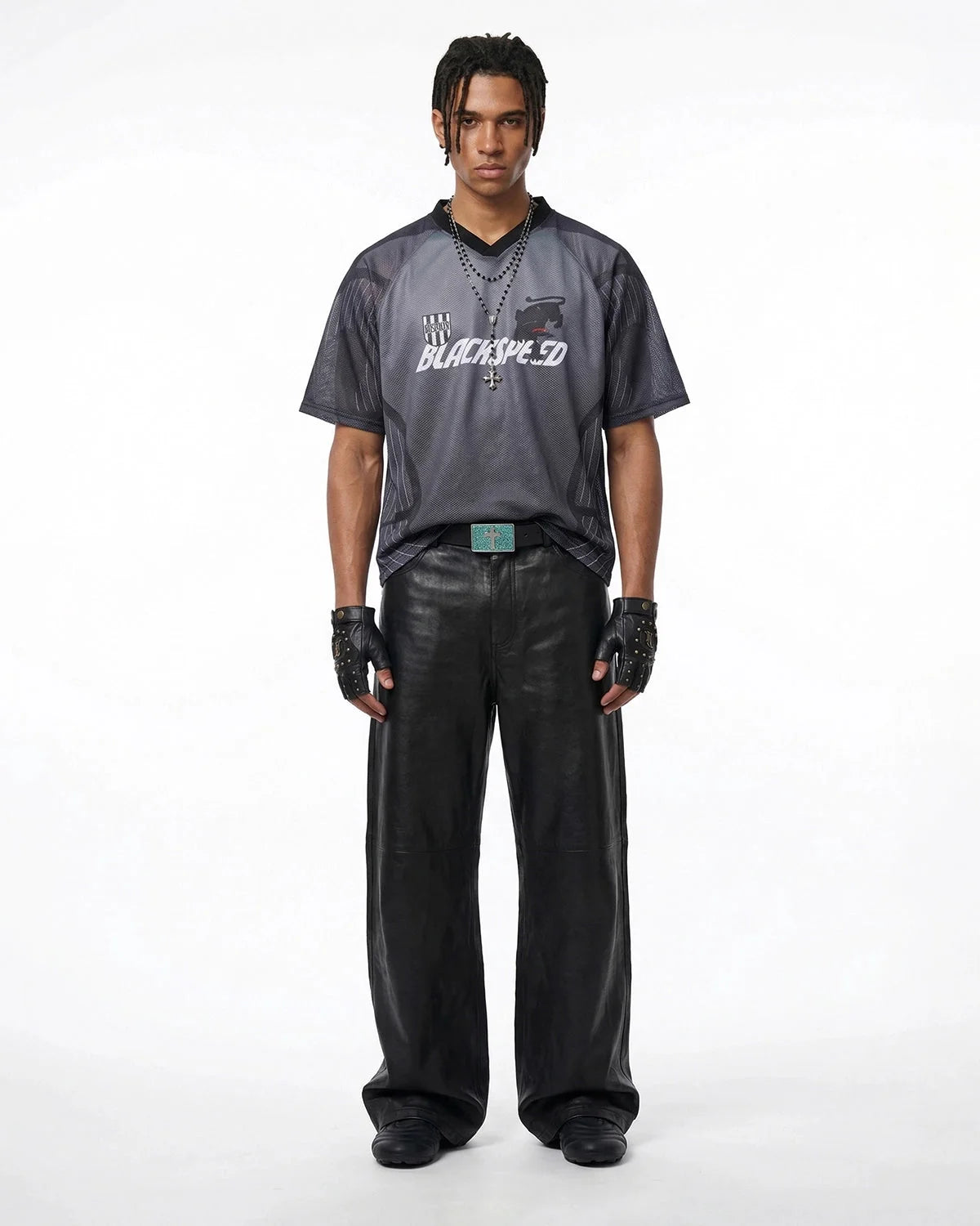 Omygoods Athletic Panel Mesh Jersey