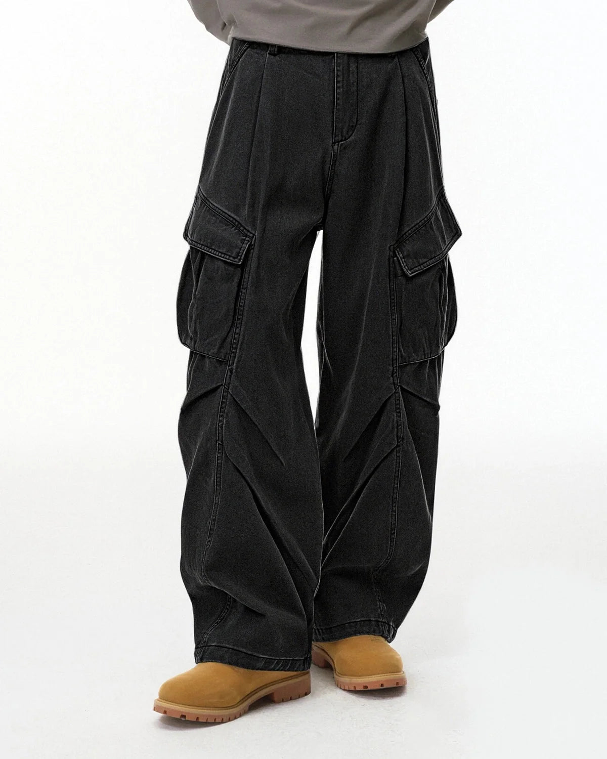 Omygoods Baggy Cargo Pants With Multiple Pockets