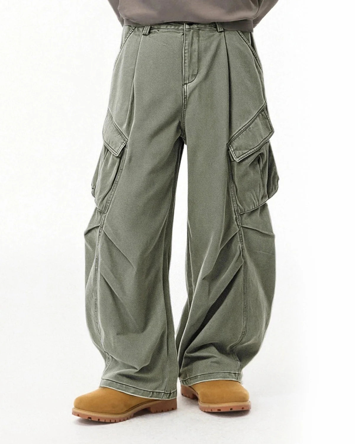 Omygoods Baggy Cargo Pants With Multiple Pockets