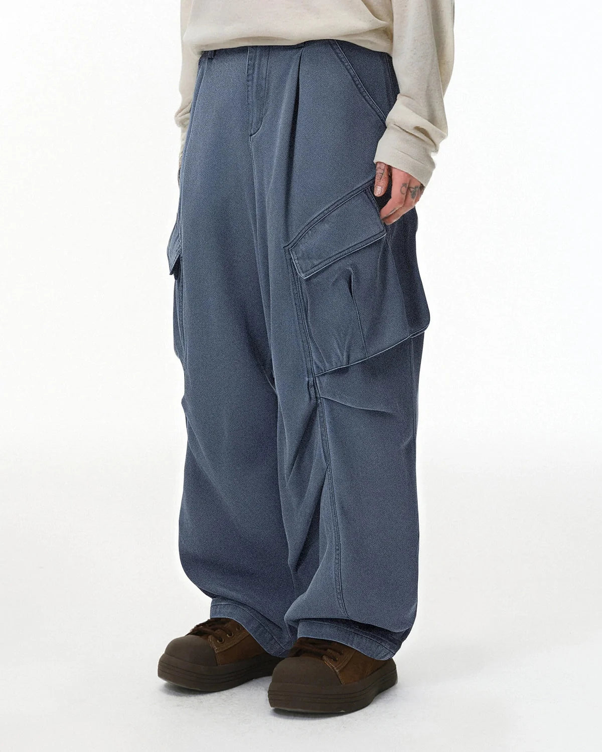 Omygoods Baggy Cargo Pants With Multiple Pockets