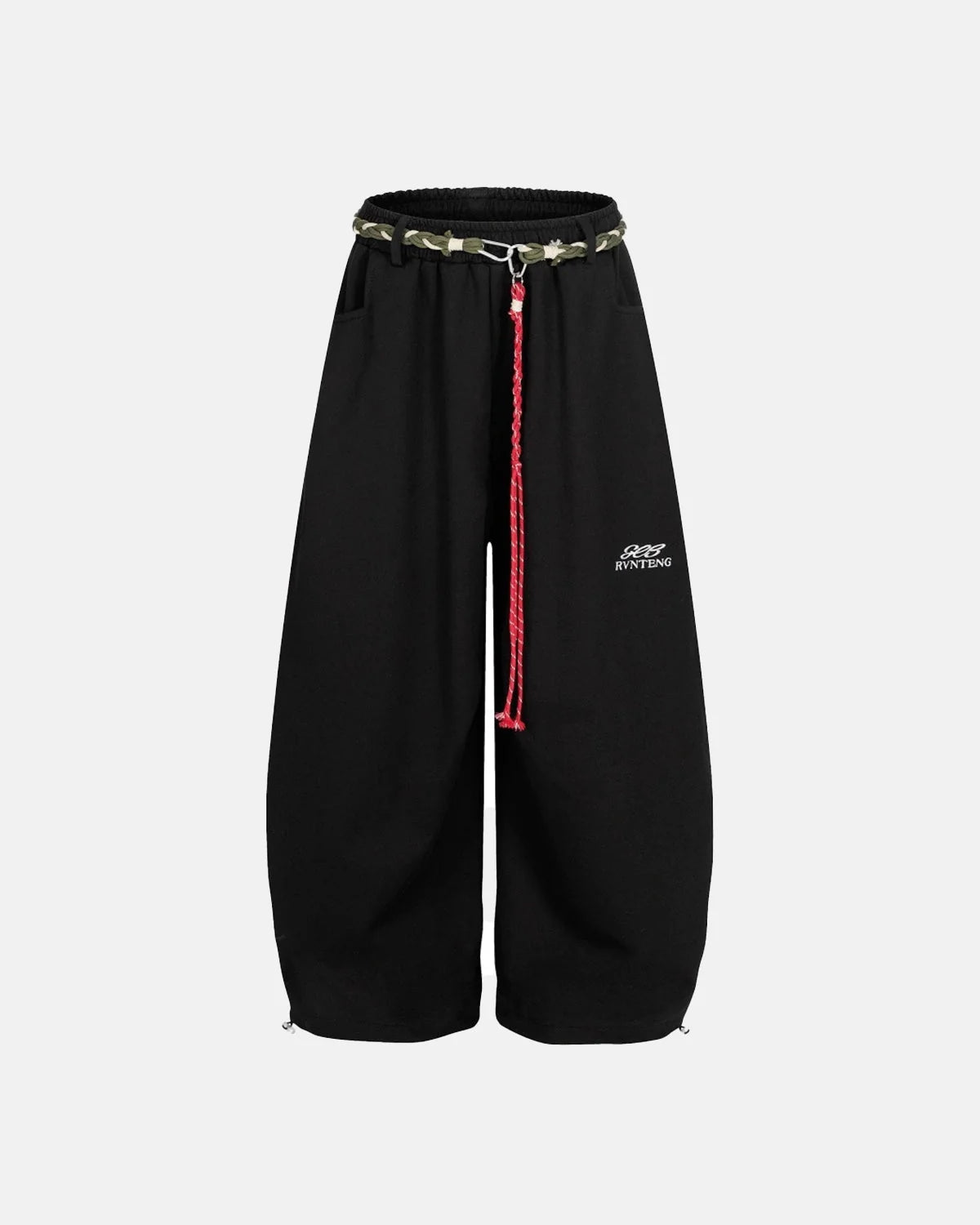 Omygoods Baggy Wide Leg Sweatpants With Waistband
