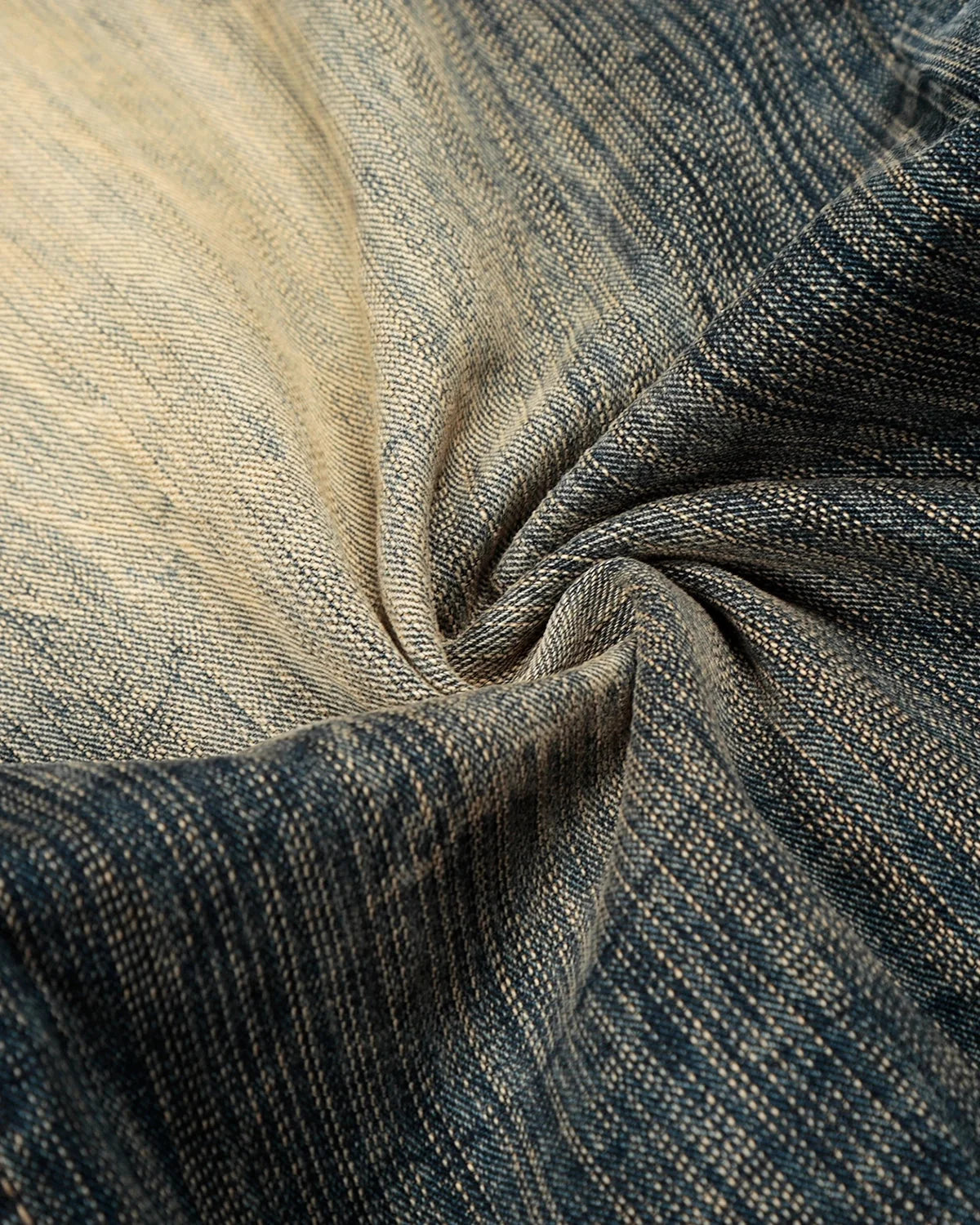 Omygoods Bamboo Weave Barrel Baggy Jeans