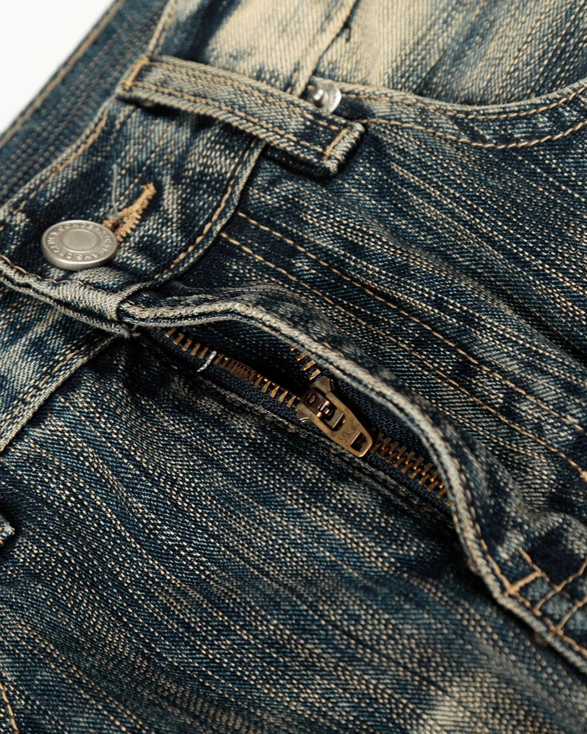 Omygoods Bamboo Weave Barrel Baggy Jeans