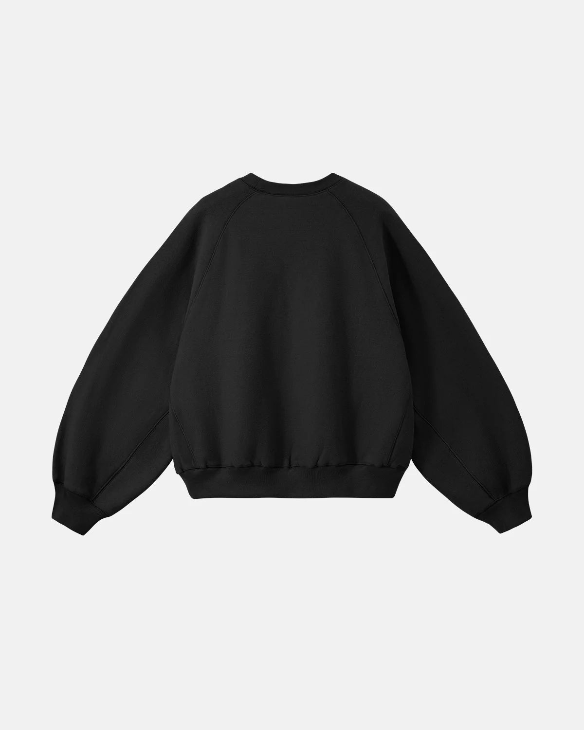 Omygoods Batwing Sleeve Fleece Crewneck Sweatshirt