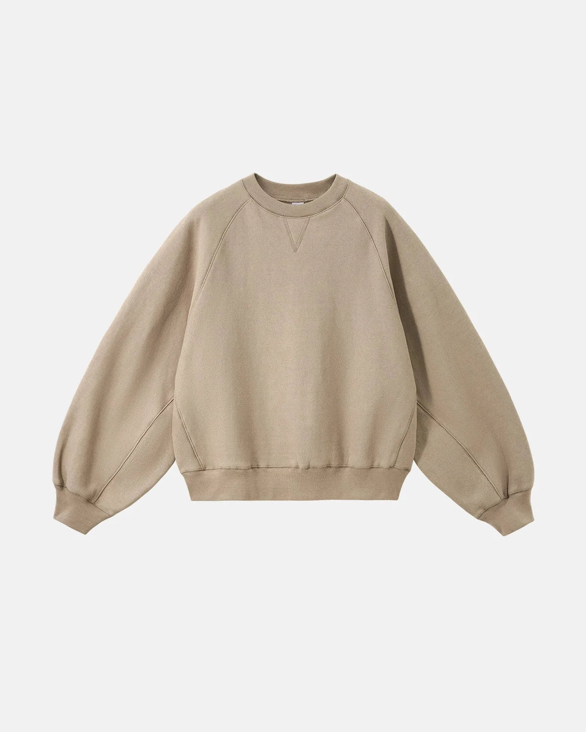 Omygoods Batwing Sleeve Fleece Crewneck Sweatshirt