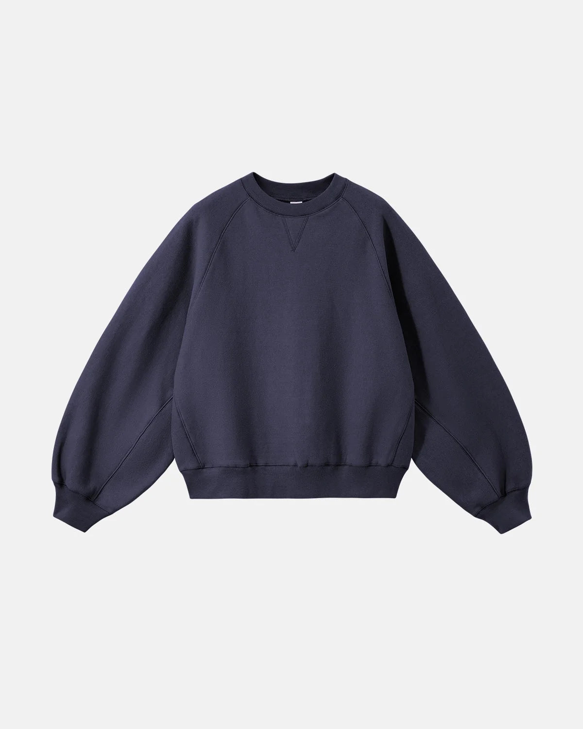 Omygoods Batwing Sleeve Fleece Crewneck Sweatshirt