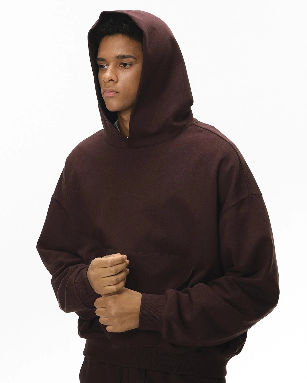 Omygoods Blank Boxy Fit French Terry Hoodie