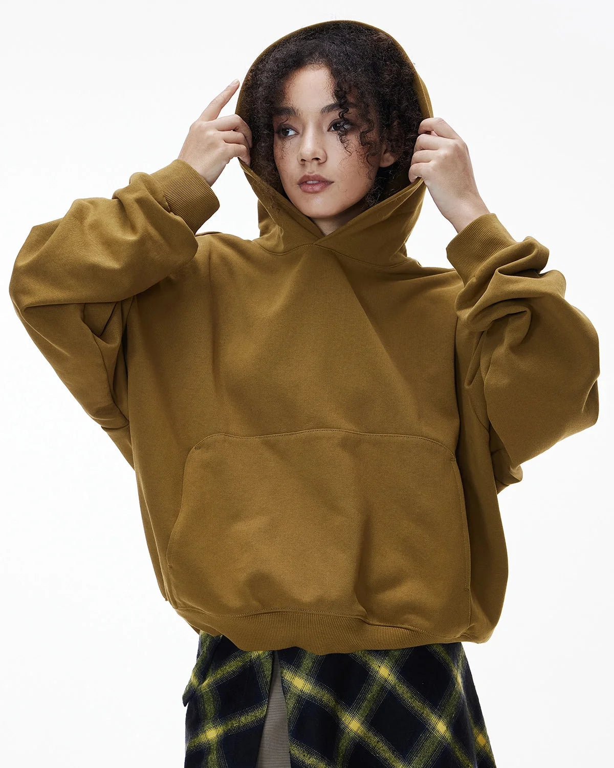 Omygoods Blank Boxy Fit French Terry Hoodie