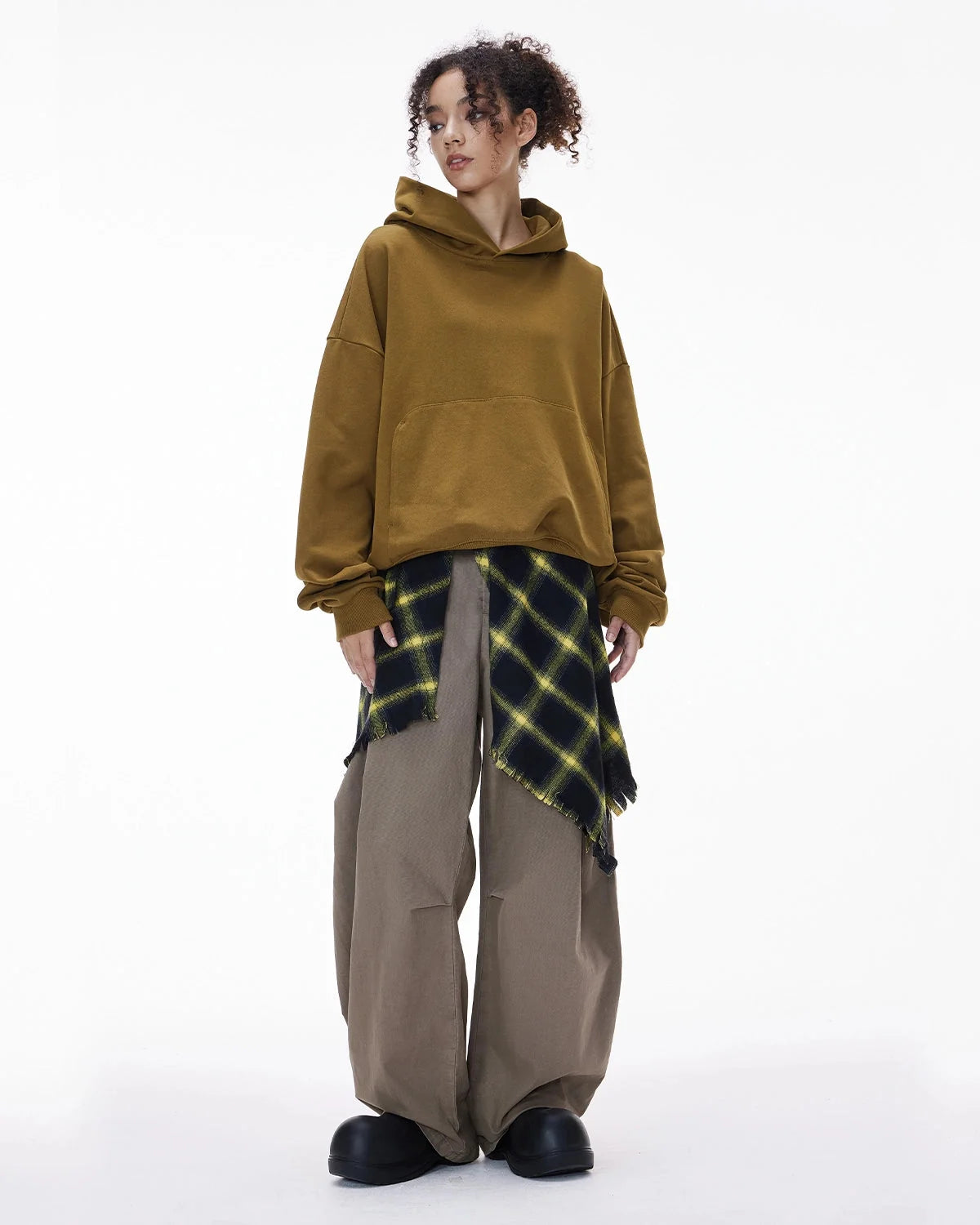 Omygoods Blank Boxy Fit French Terry Hoodie