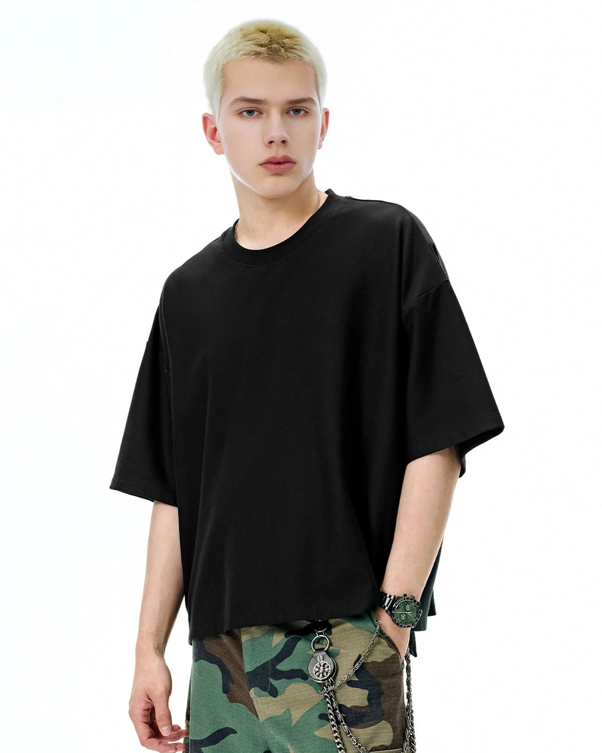 Omygoods Blank Oversized Boxy Tee