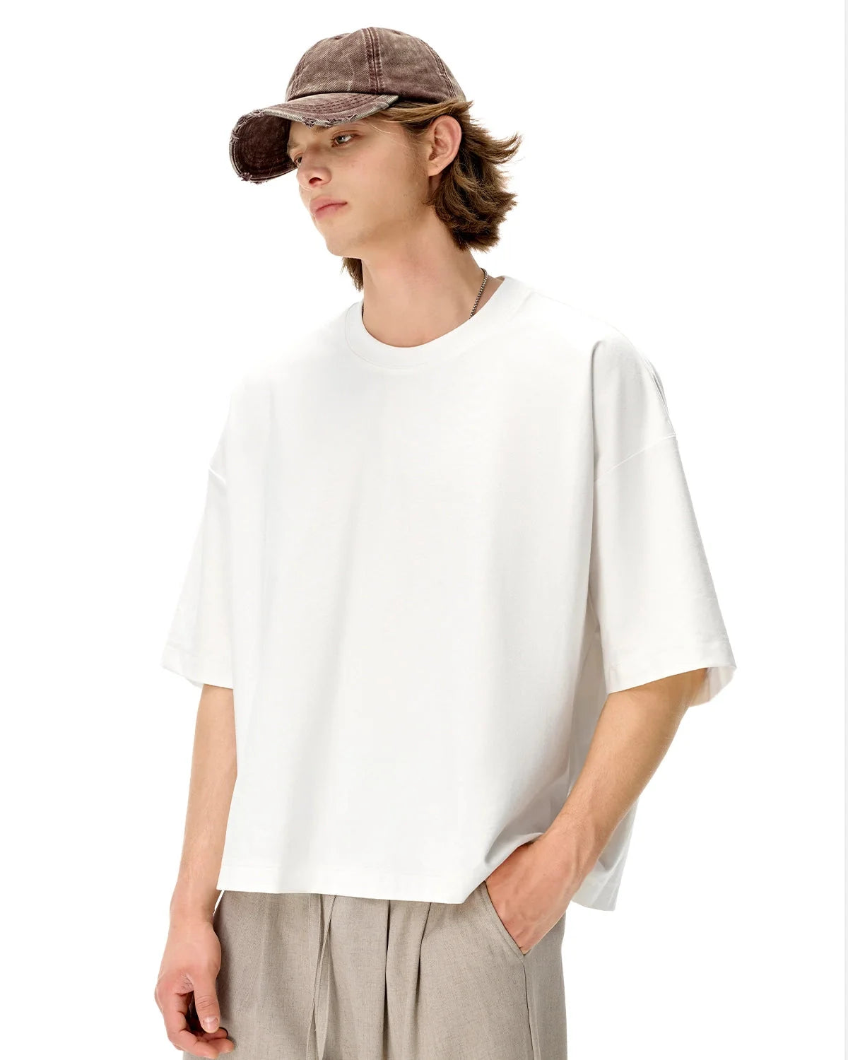 Omygoods Blank Oversized Boxy Tee