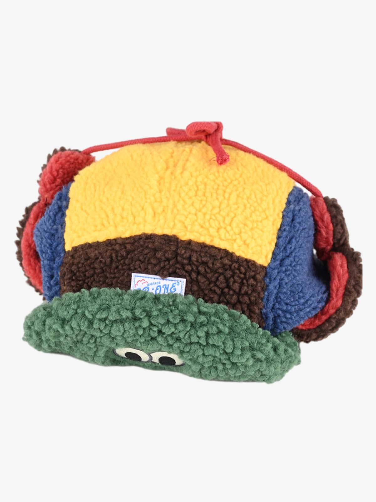 Omygoods Block Faux Sherpa Frog Ear Flap Hat
