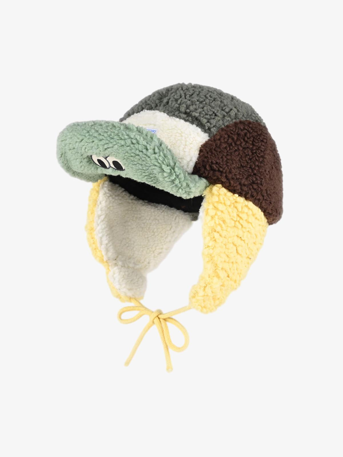 Omygoods Block Faux Sherpa Frog Ear Flap Hat