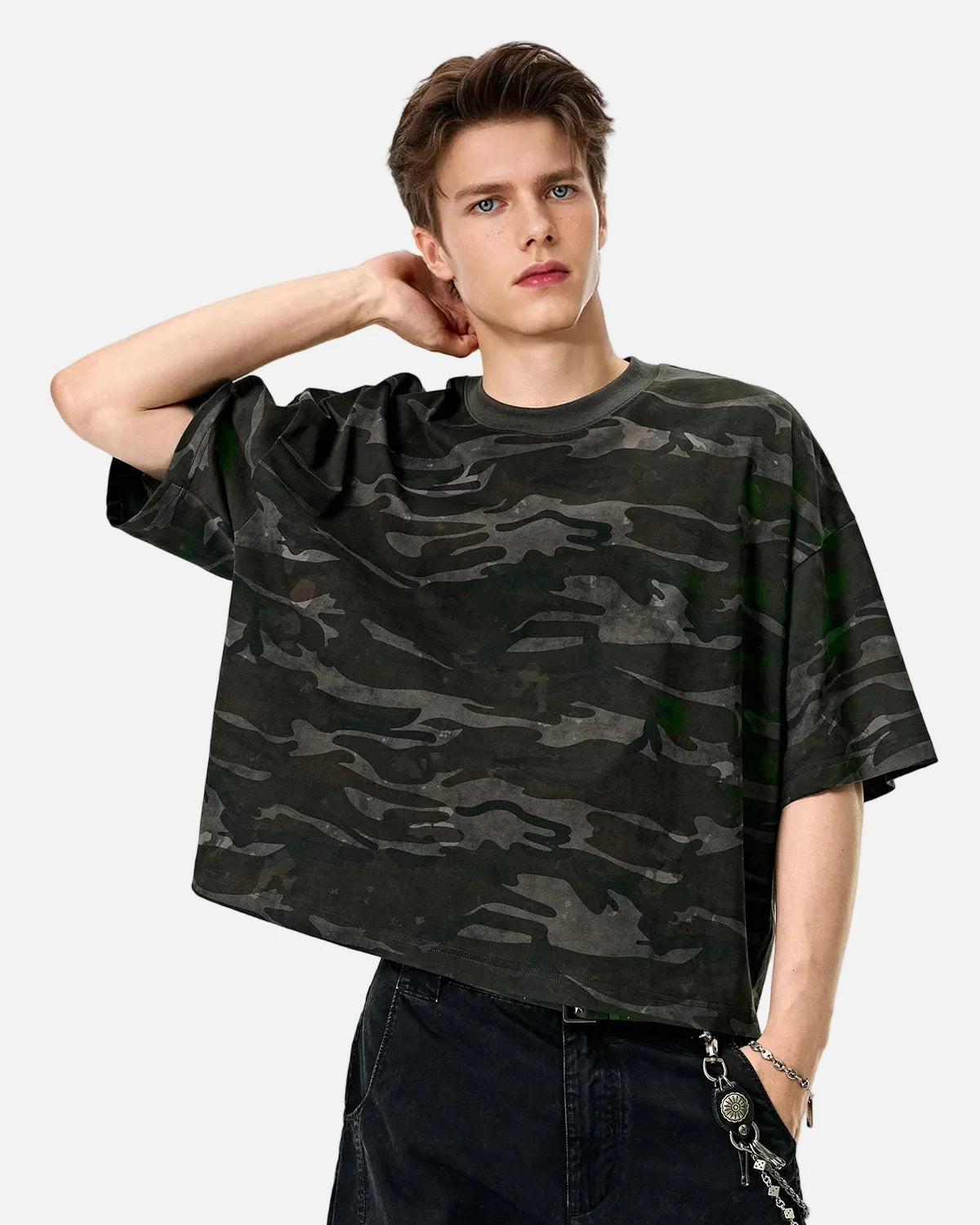 Omygoods Boxy Camo Tee