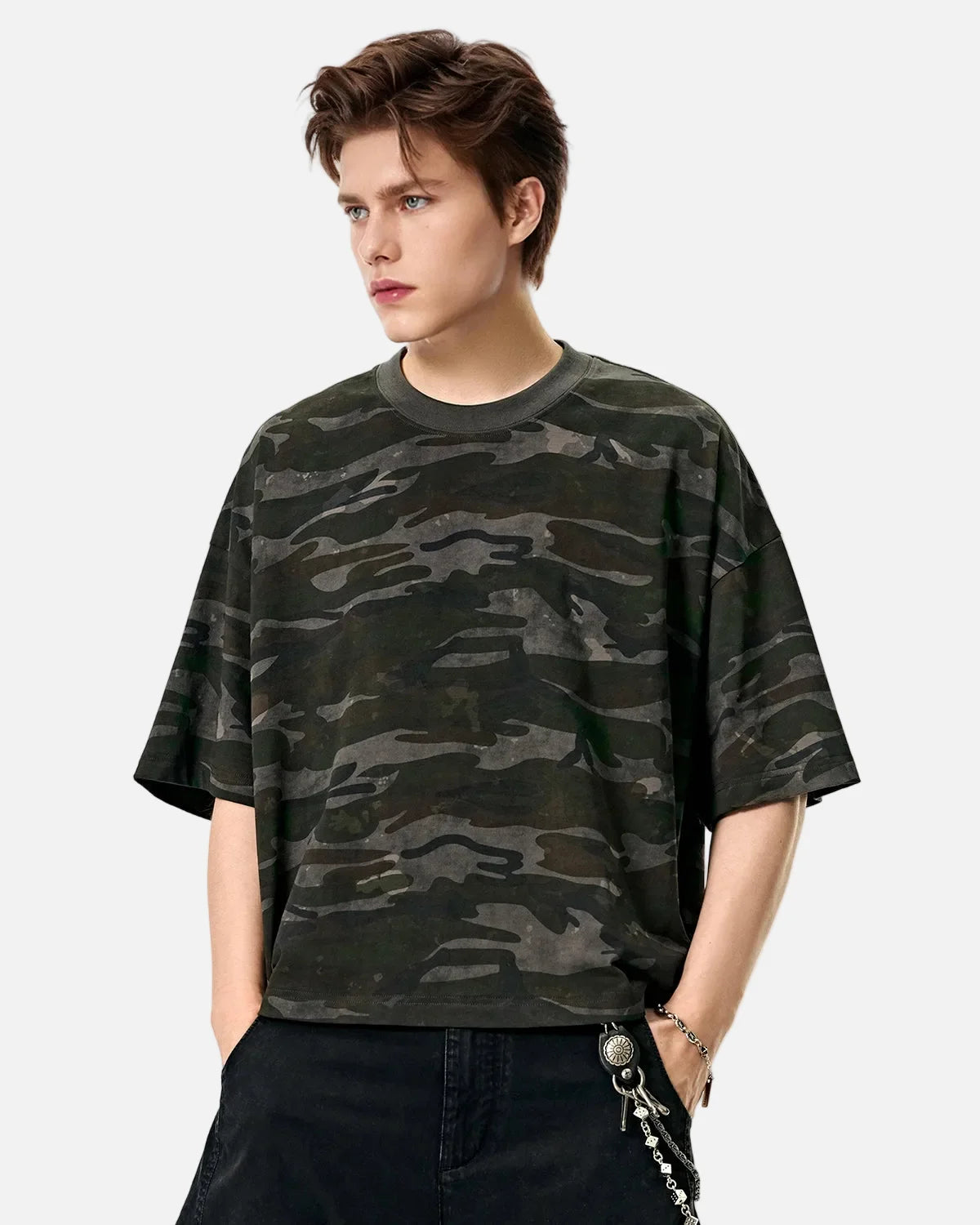 Omygoods Boxy Camo Tee