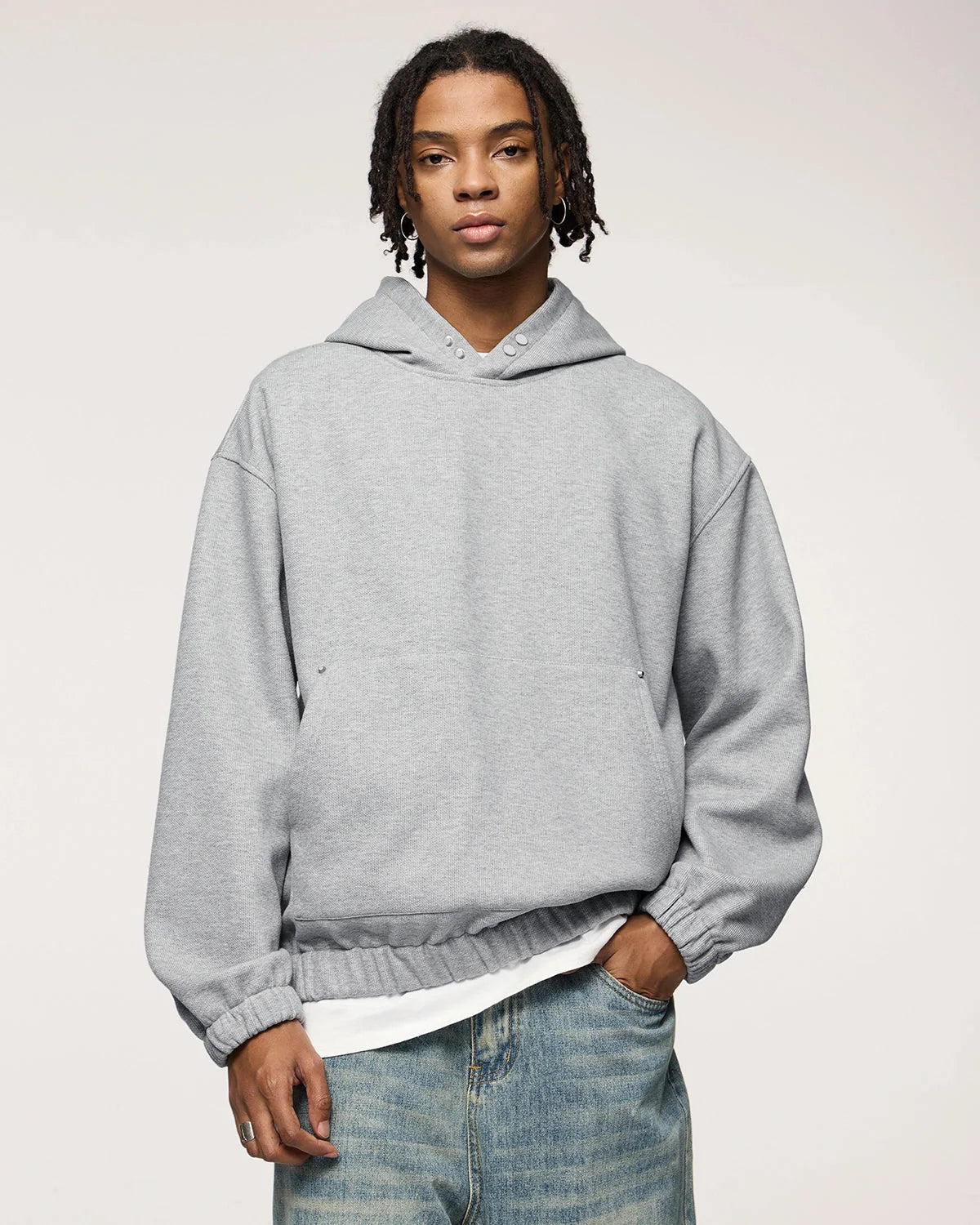 Omygoods Boxy Cropped Hoodie