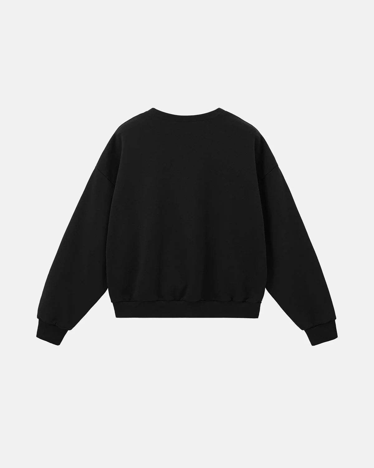 Omygoods Boxy Fit Henley Collar Sweatshirt