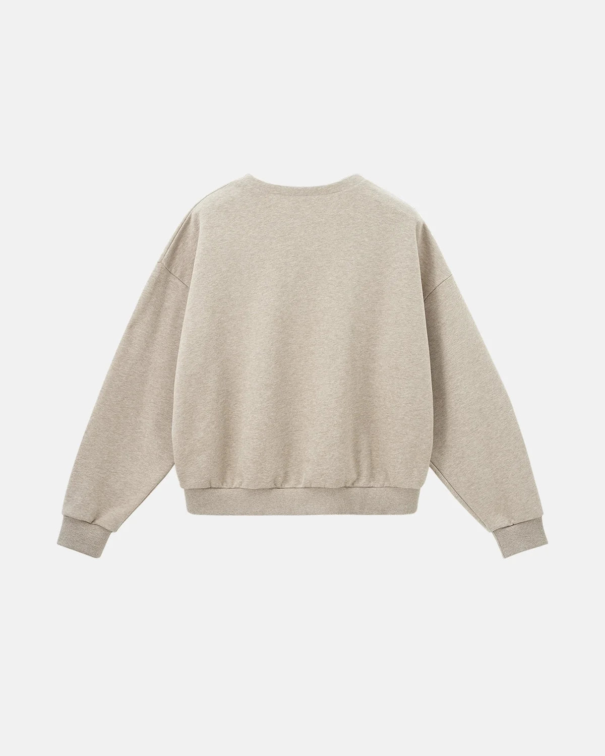 Omygoods Boxy Fit Henley Collar Sweatshirt