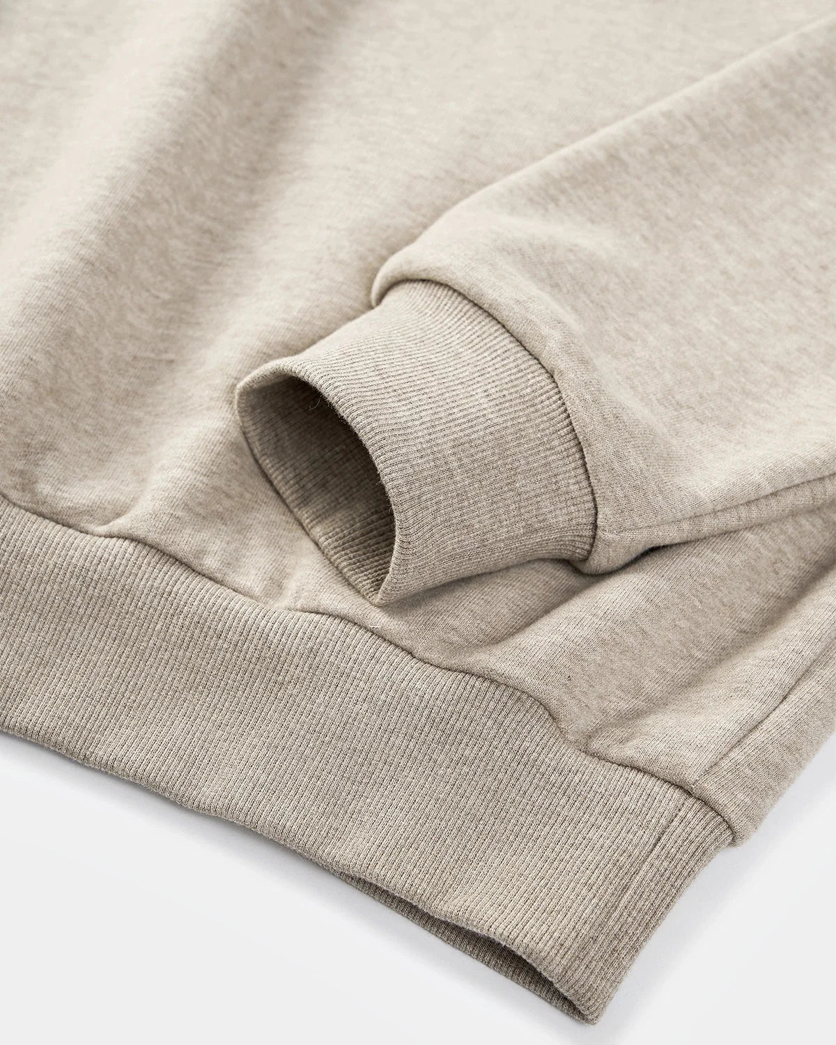Omygoods Boxy Fit Henley Collar Sweatshirt
