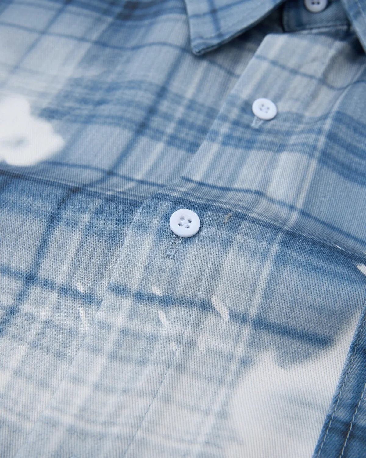 Omygoods Boxy Tencel Washed Plaid Print Shirt