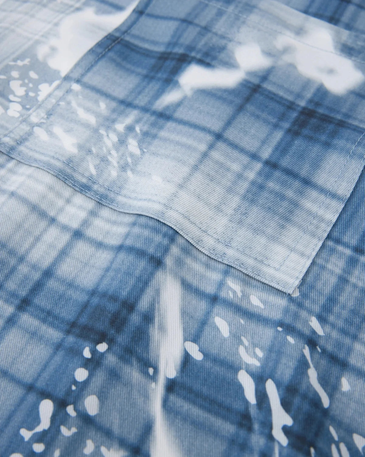 Omygoods Boxy Tencel Washed Plaid Print Shirt