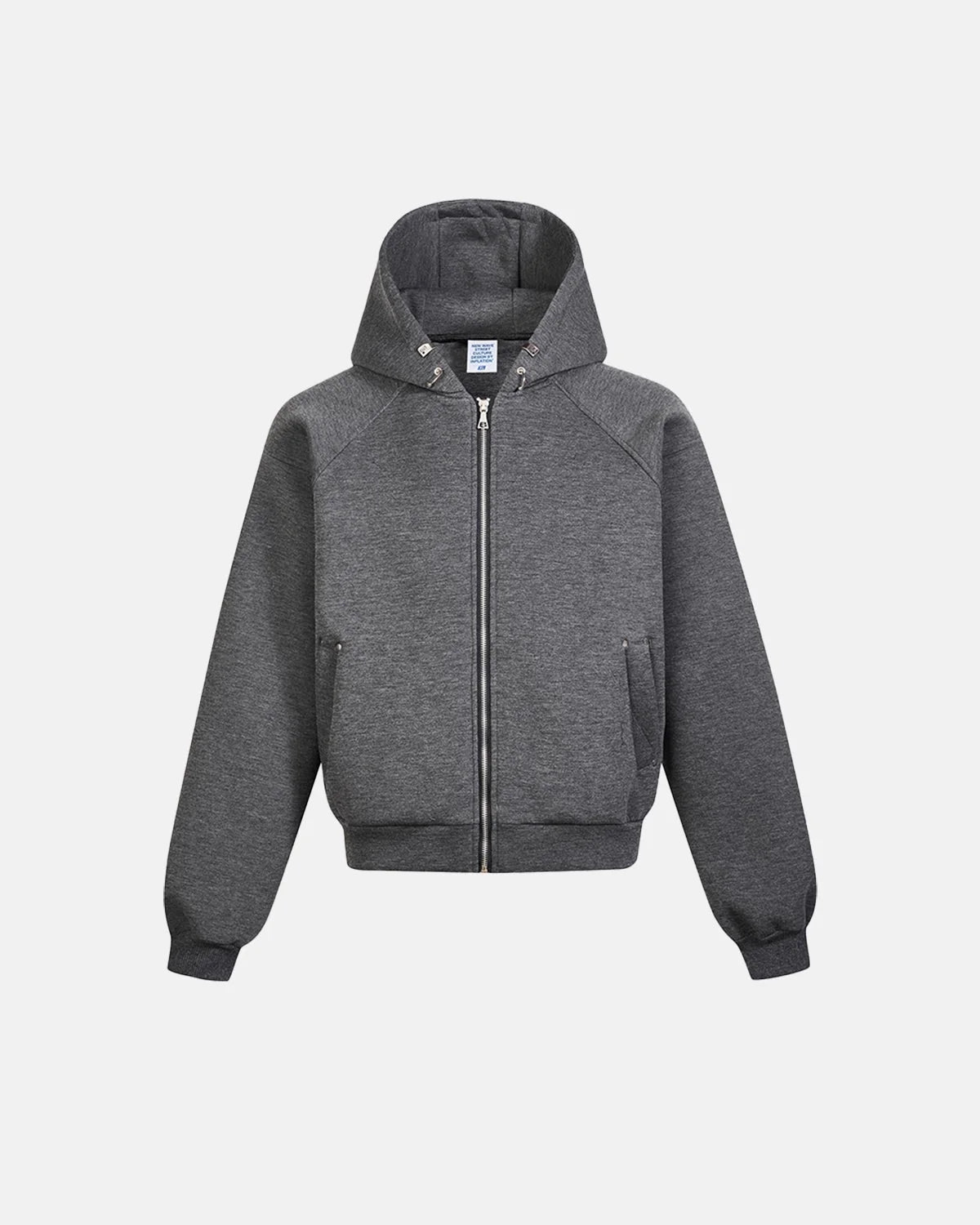Omygoods Boxy Zip Up Hoodie