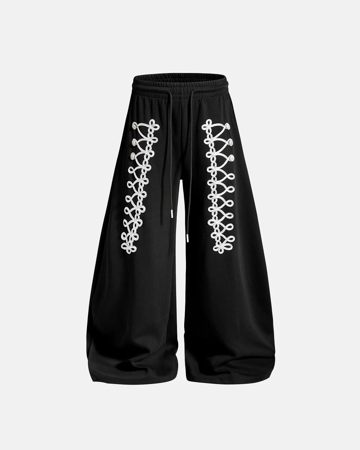 Omygoods Braid Detail Barrel Sweatpants