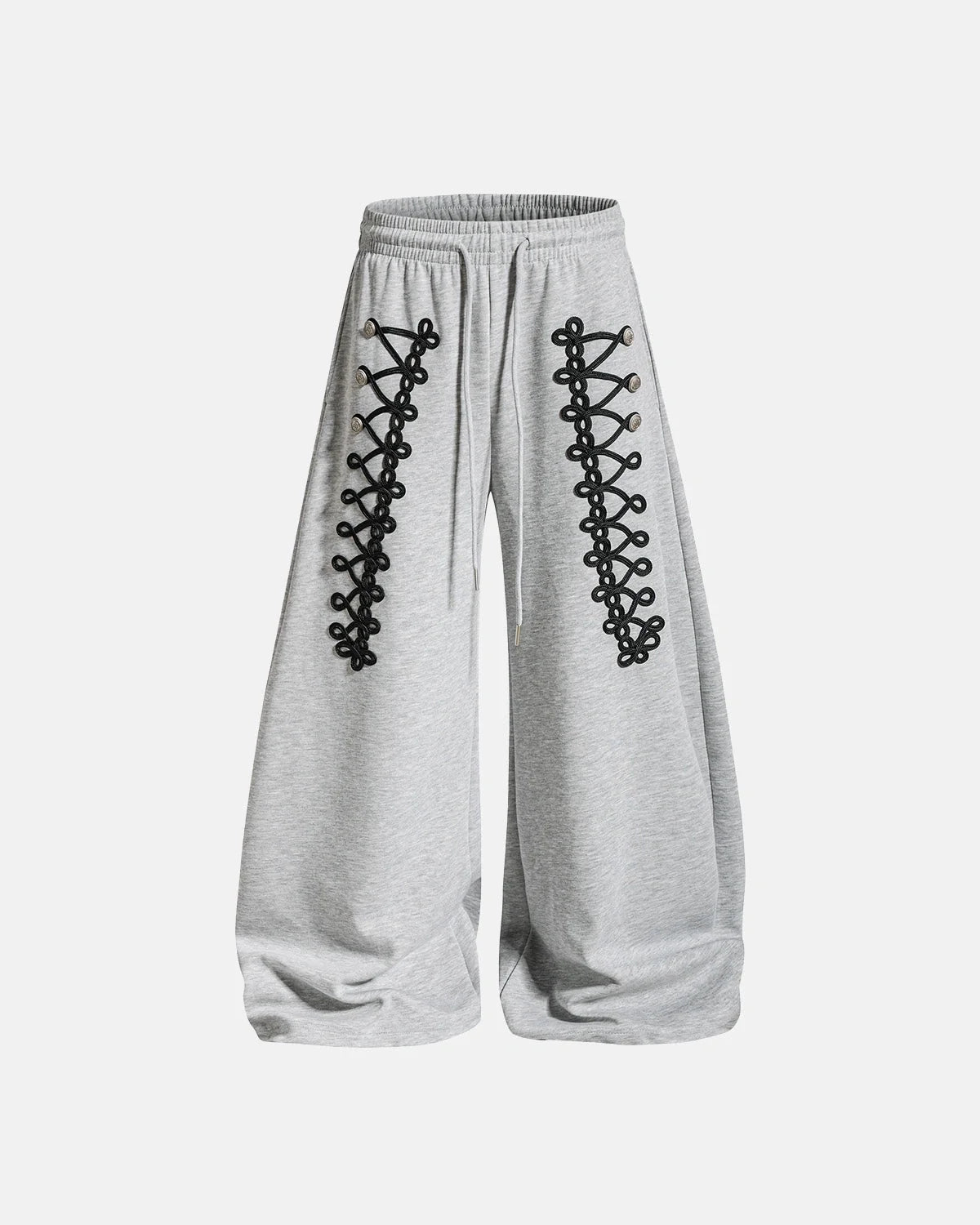 Omygoods Braid Detail Barrel Sweatpants