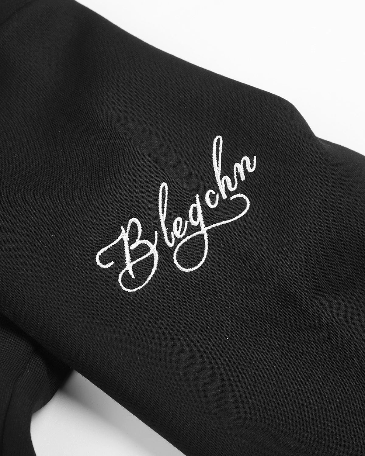 Omygoods Braided Embroidery Boxy Zip Up Hoodie