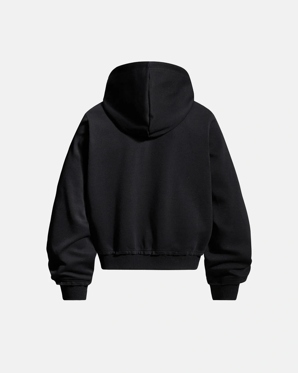 Omygoods Braided Trim Boxy Zip Up Hoodie