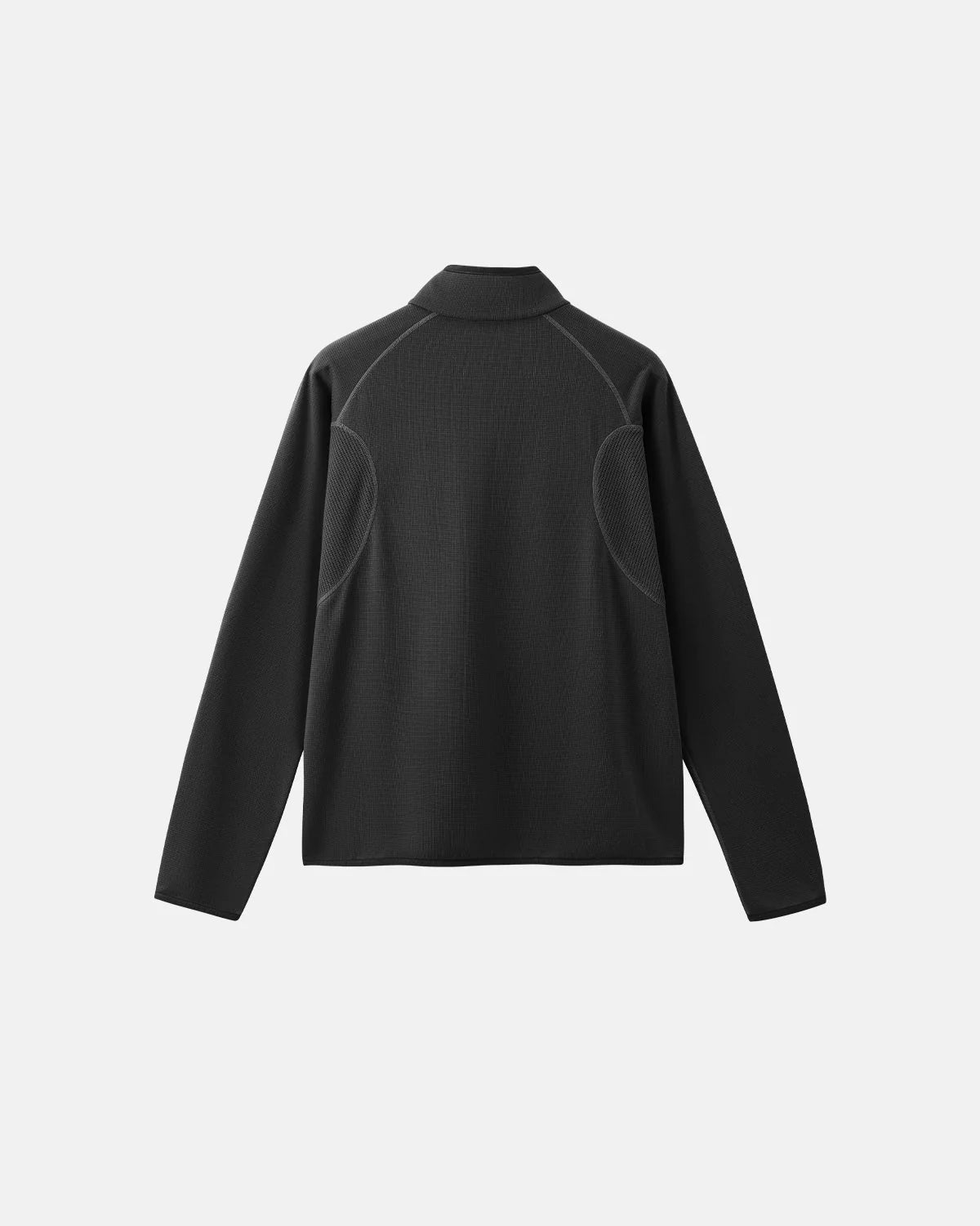 Omygoods Breathable Grid Fleece Half-Zip Sweatshirt