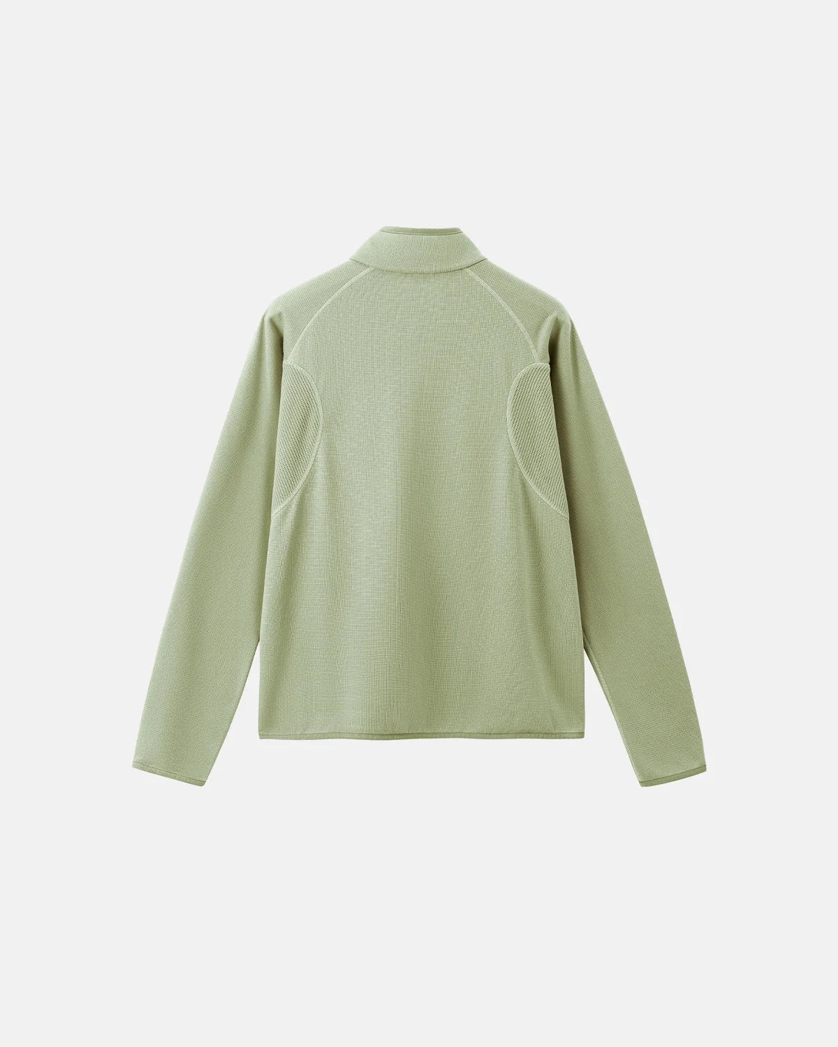 Omygoods Breathable Grid Fleece Half-Zip Sweatshirt