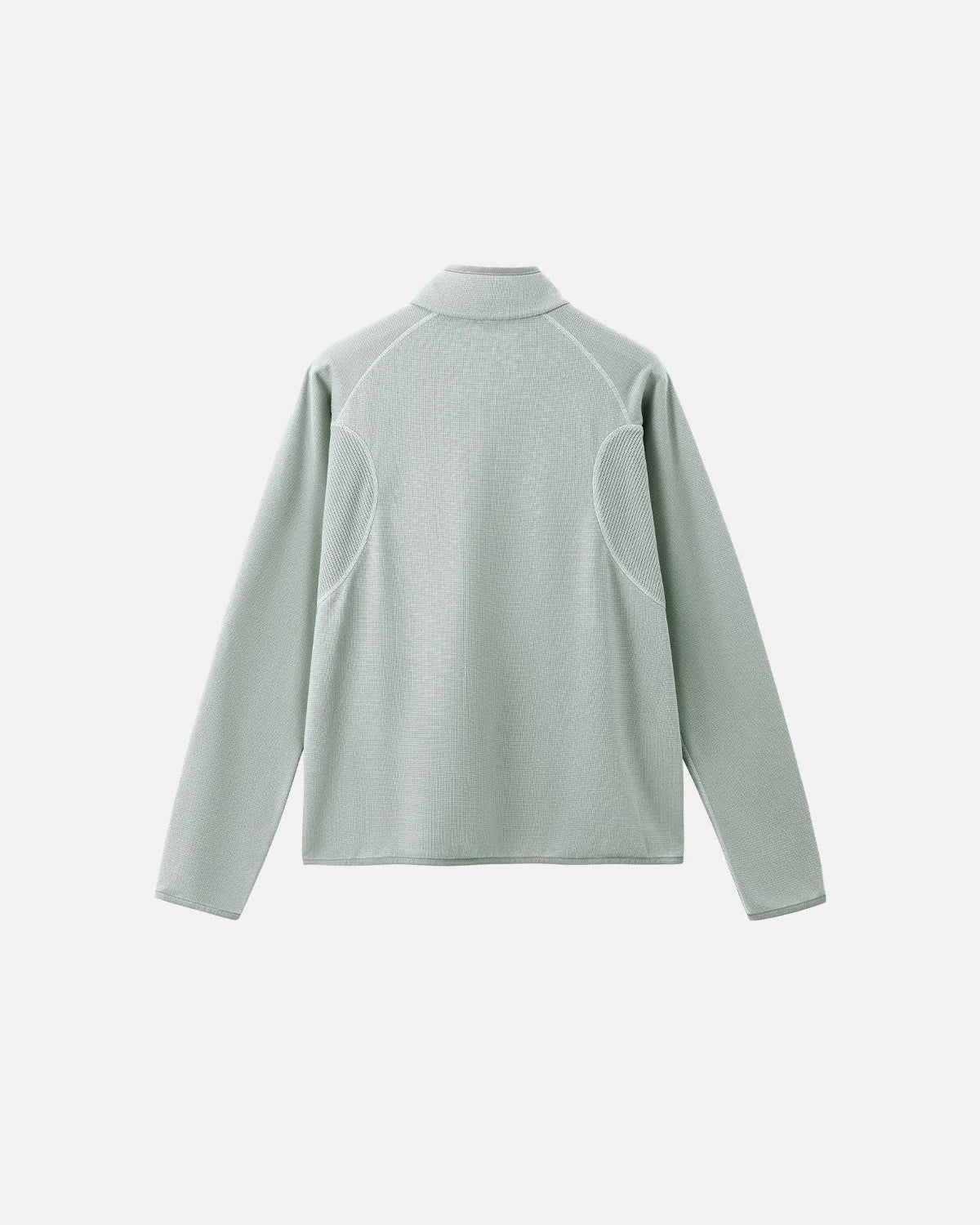 Omygoods Breathable Grid Fleece Half-Zip Sweatshirt