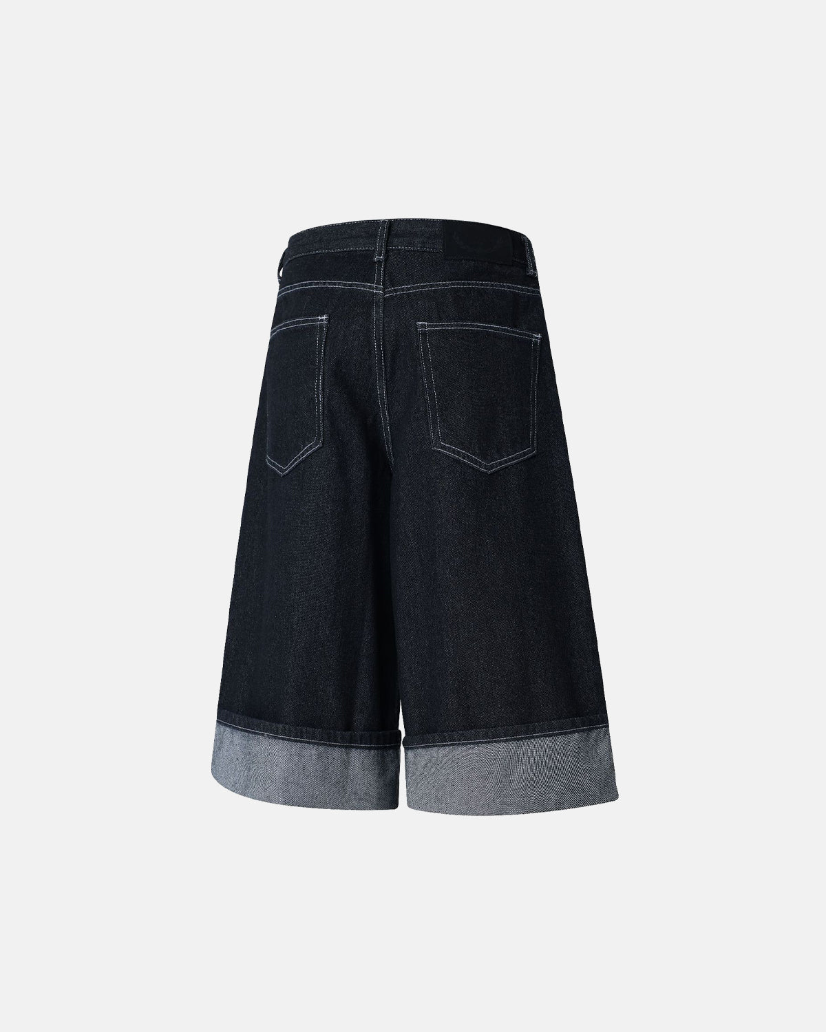 Omygoods Buckle Detail Raw Denim Jorts