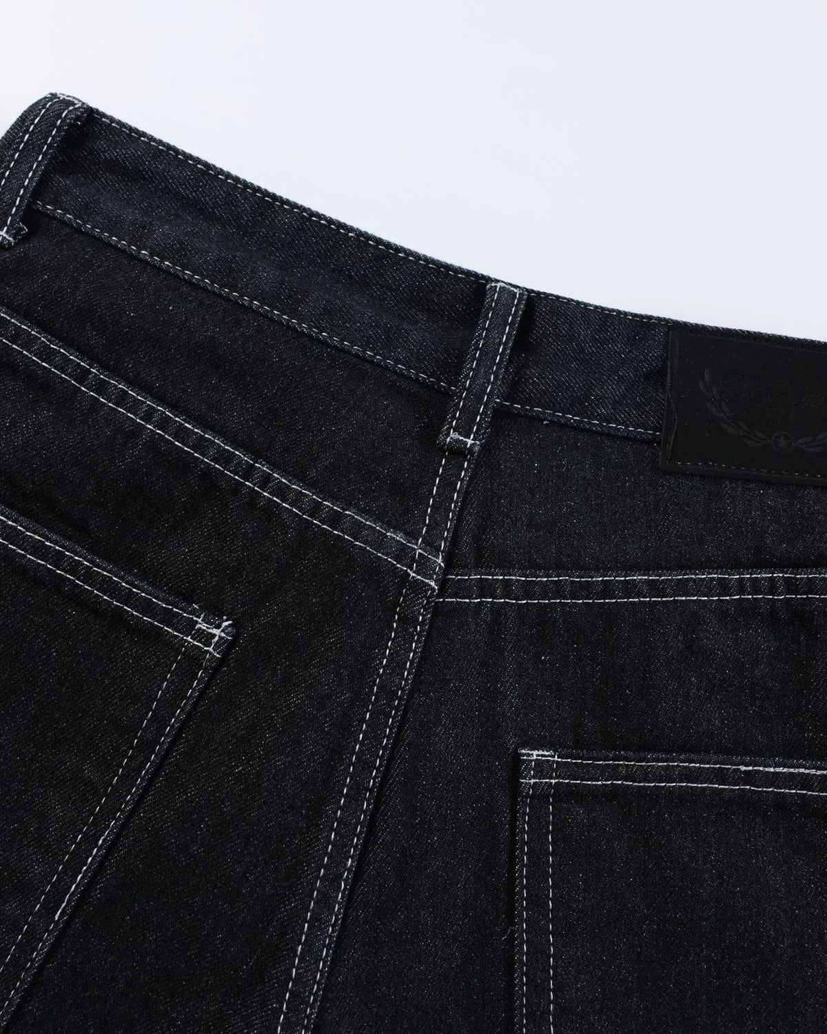 Omygoods Buckle Detail Raw Denim Jorts