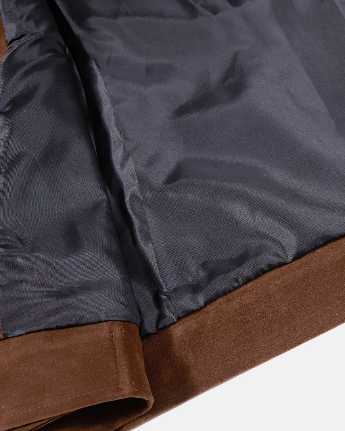 Omygoods Buckle Hem Suede Bomber Jacket