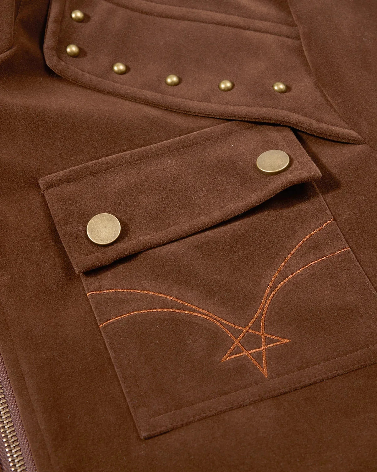 Omygoods Buckle Hem Suede Bomber Jacket