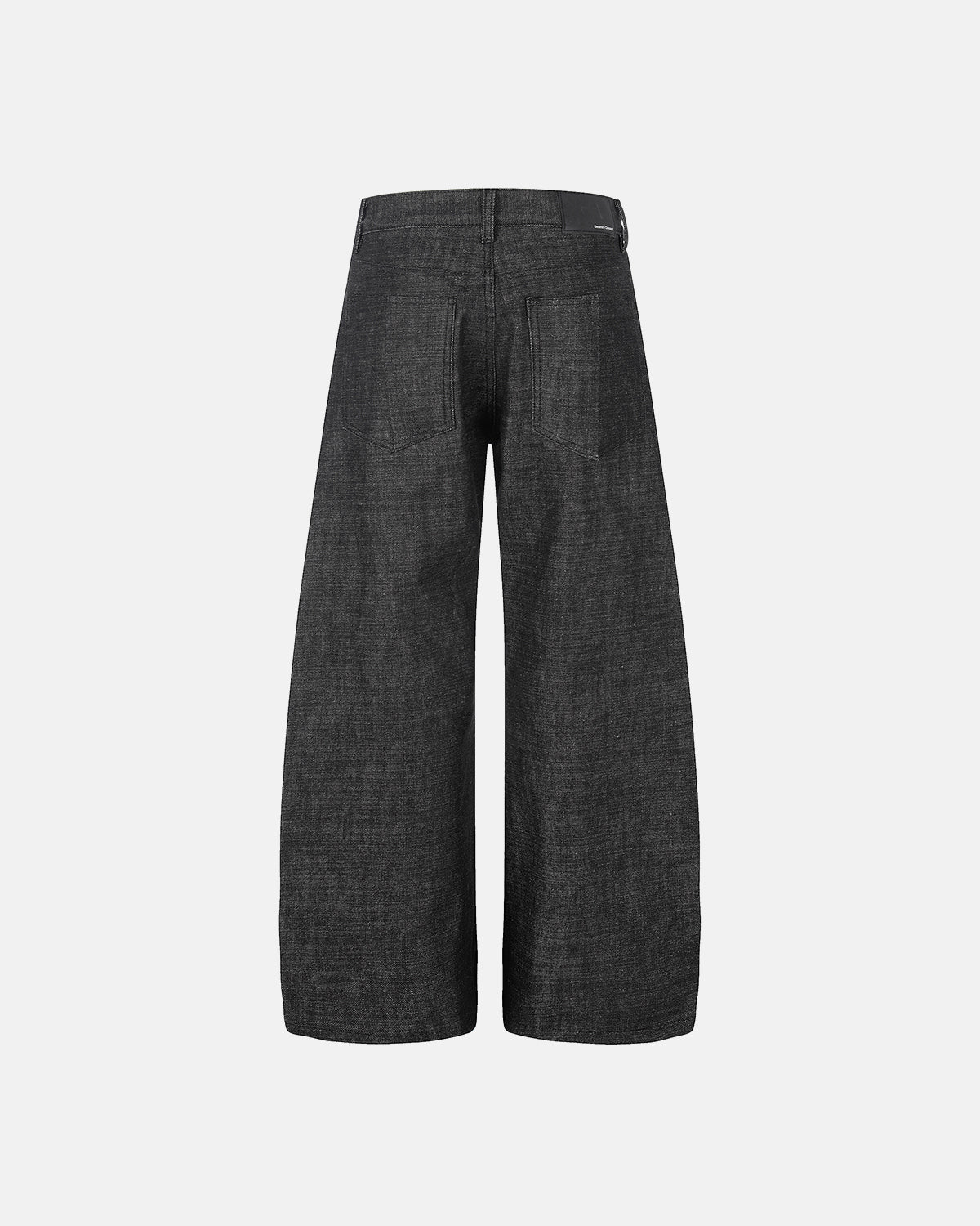 Omygoods Button Detail Deconstructed Raw Baggy Jeans