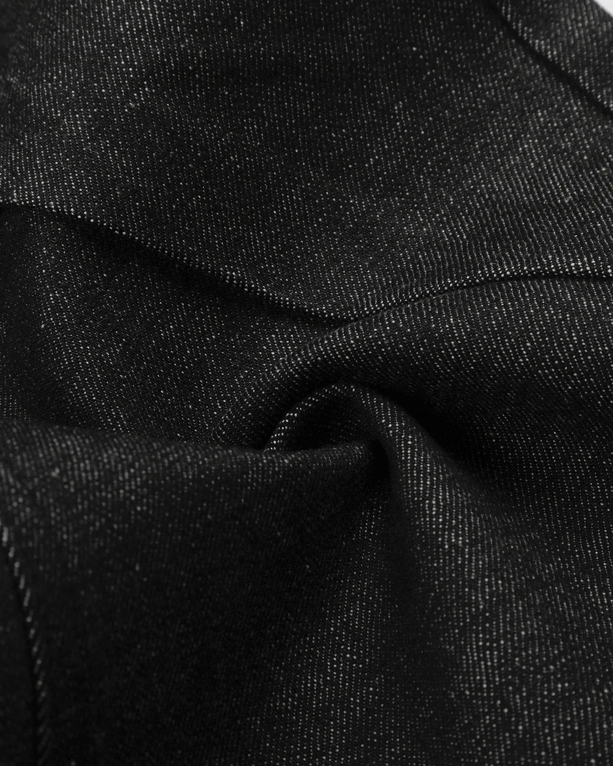 Omygoods Button Detail Deconstructed Raw Baggy Jeans