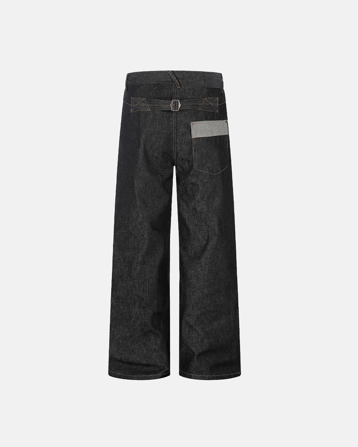Omygoods Button Fly Raw Baggy Jeans