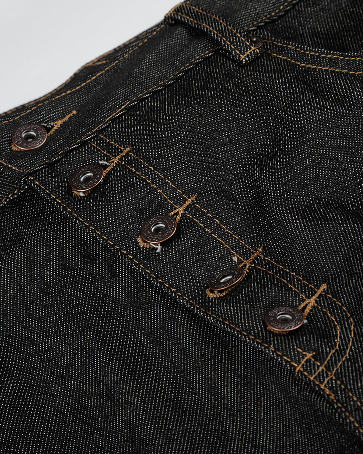 Omygoods Button Fly Raw Baggy Jeans